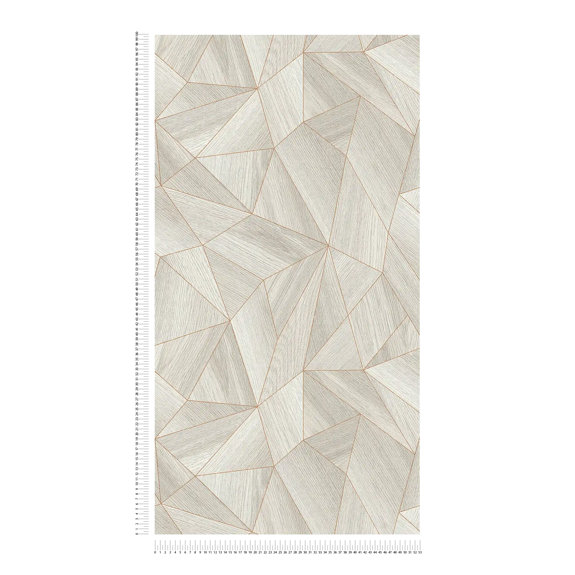             Holzoptik Tapete modernes Design & Metallic-Effekt – Grau, Gold
        