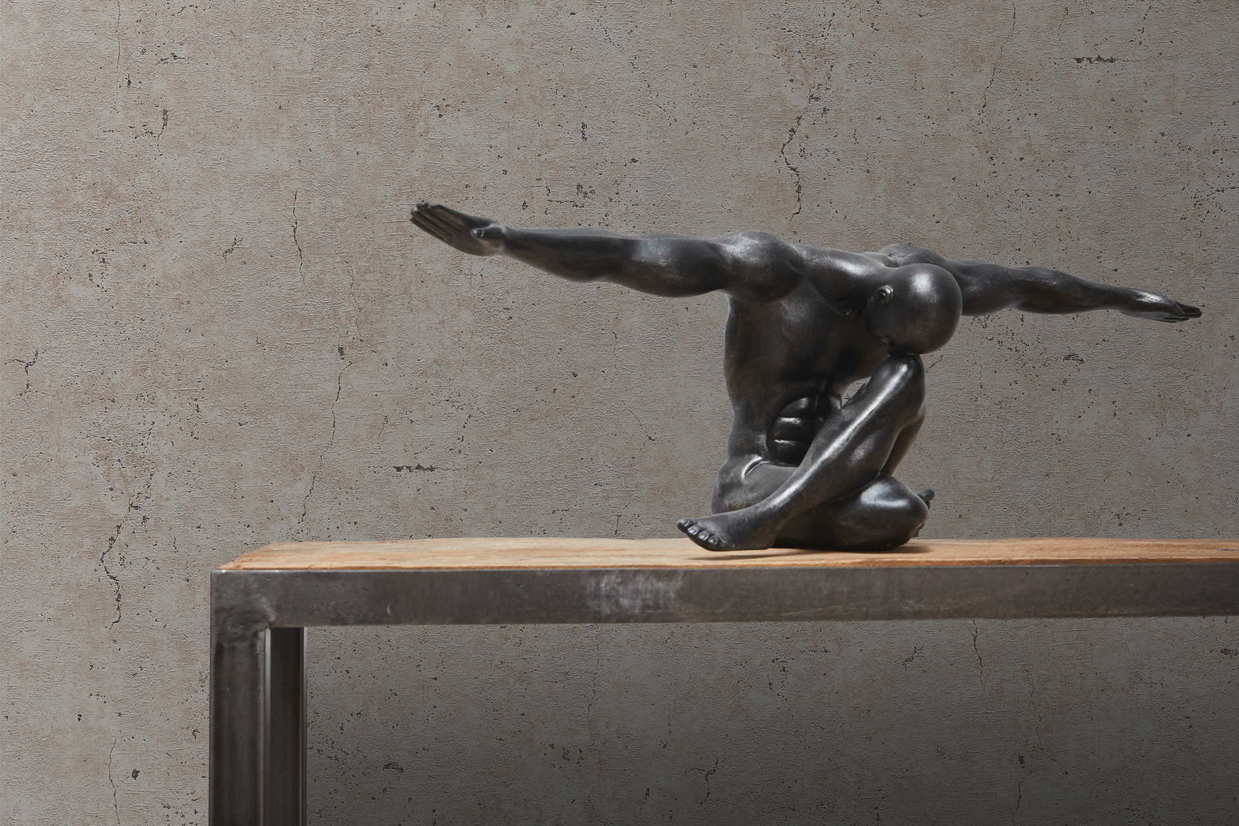             Wallpaper concrete look rustic in industrial style - grey, brown
        