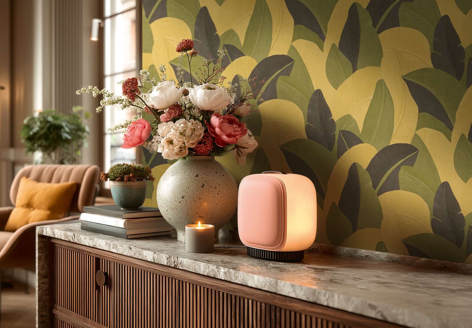 Kissen, Dekoration für Zuhause, Blumen-Arrangement, Kopfkissen, Rose