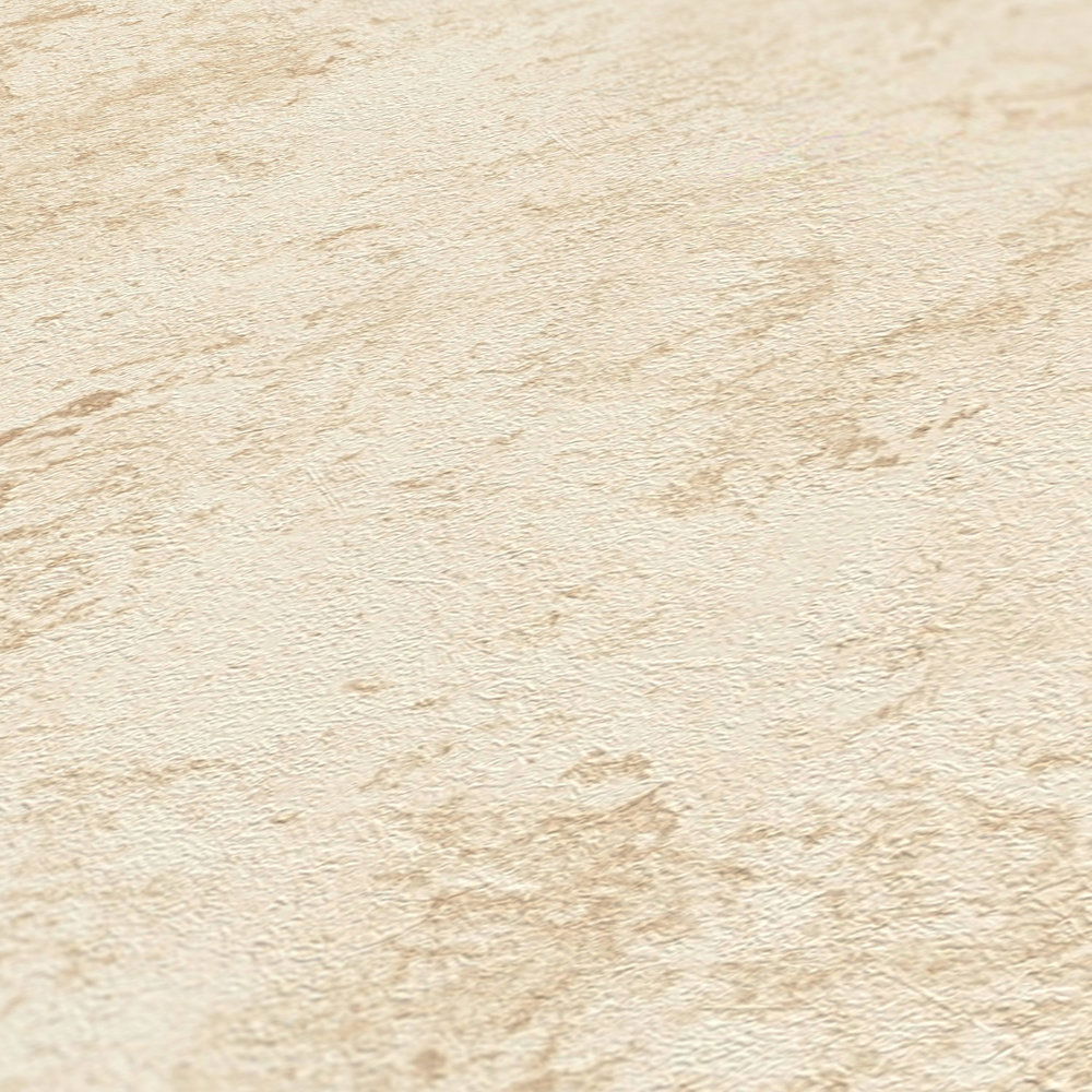             Putzoptik Tapete Creme-Beige, mediterran Stil
        