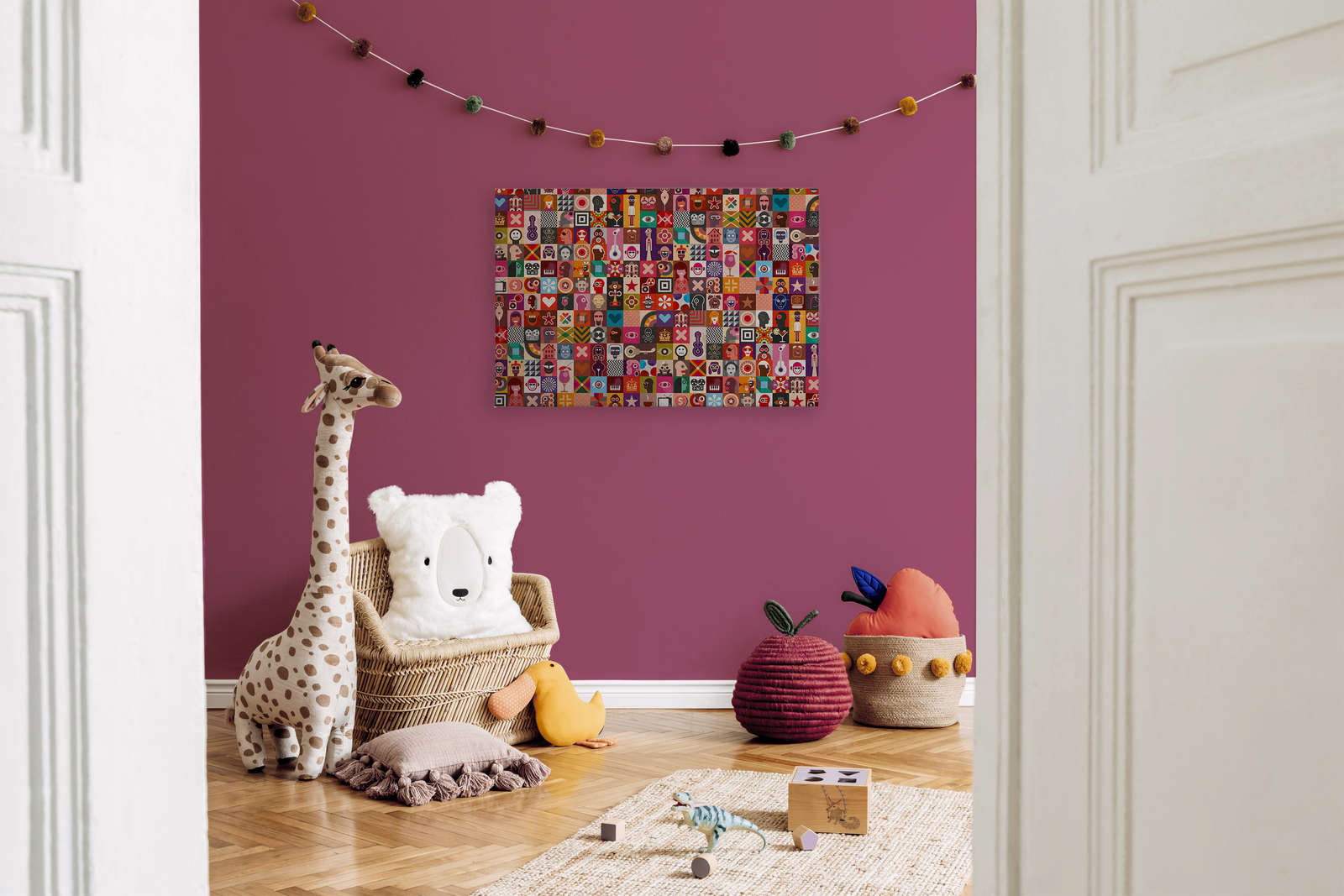             Come as You Are 1 - Beton Optik -Mosaik als beeindruckendes Leinwandbild – 0,90 m x 0,60 m
        