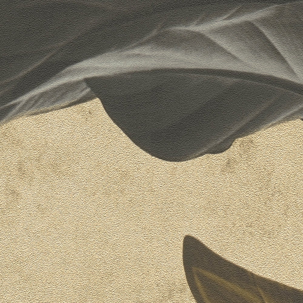             Behang met natuurlijk design & metallic glans - Bruin, Metallic, Zwart
        