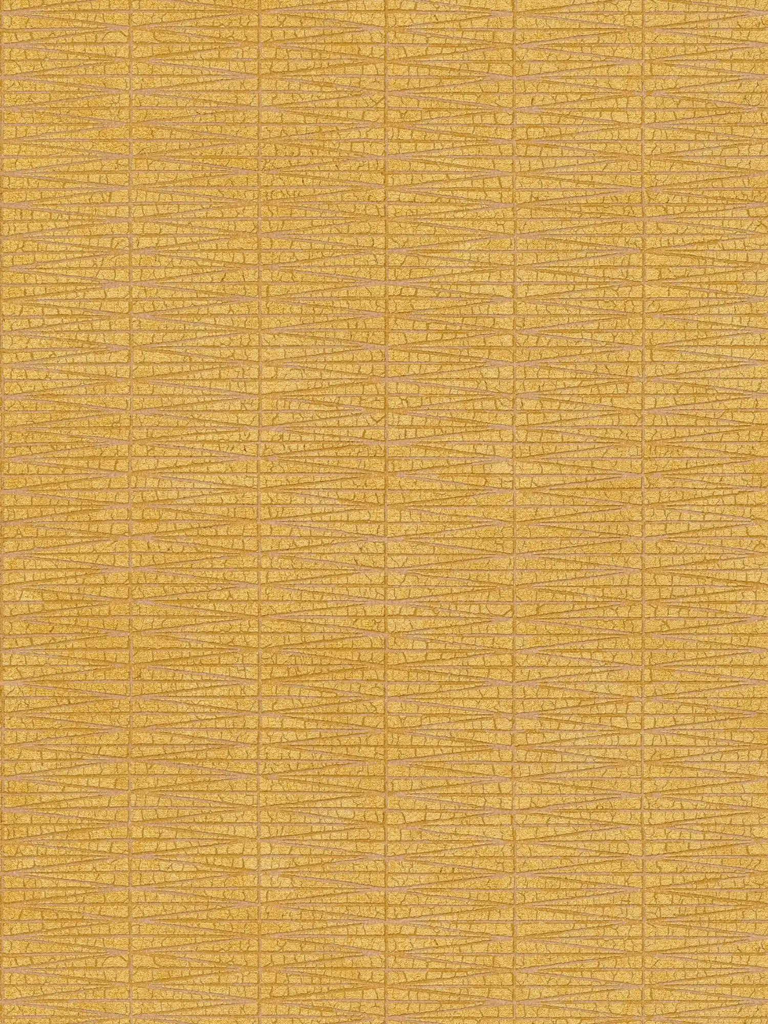        Papier peint jaune moutarde avec motif structuré naturel - jaune, métallique
    