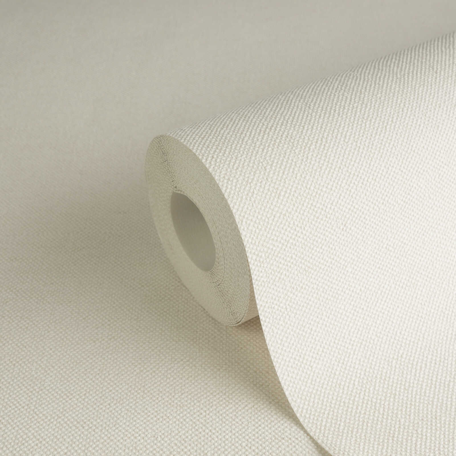 Einfarbige Vliestapete mit edler Oberflächenstruktur – Creme, Beige