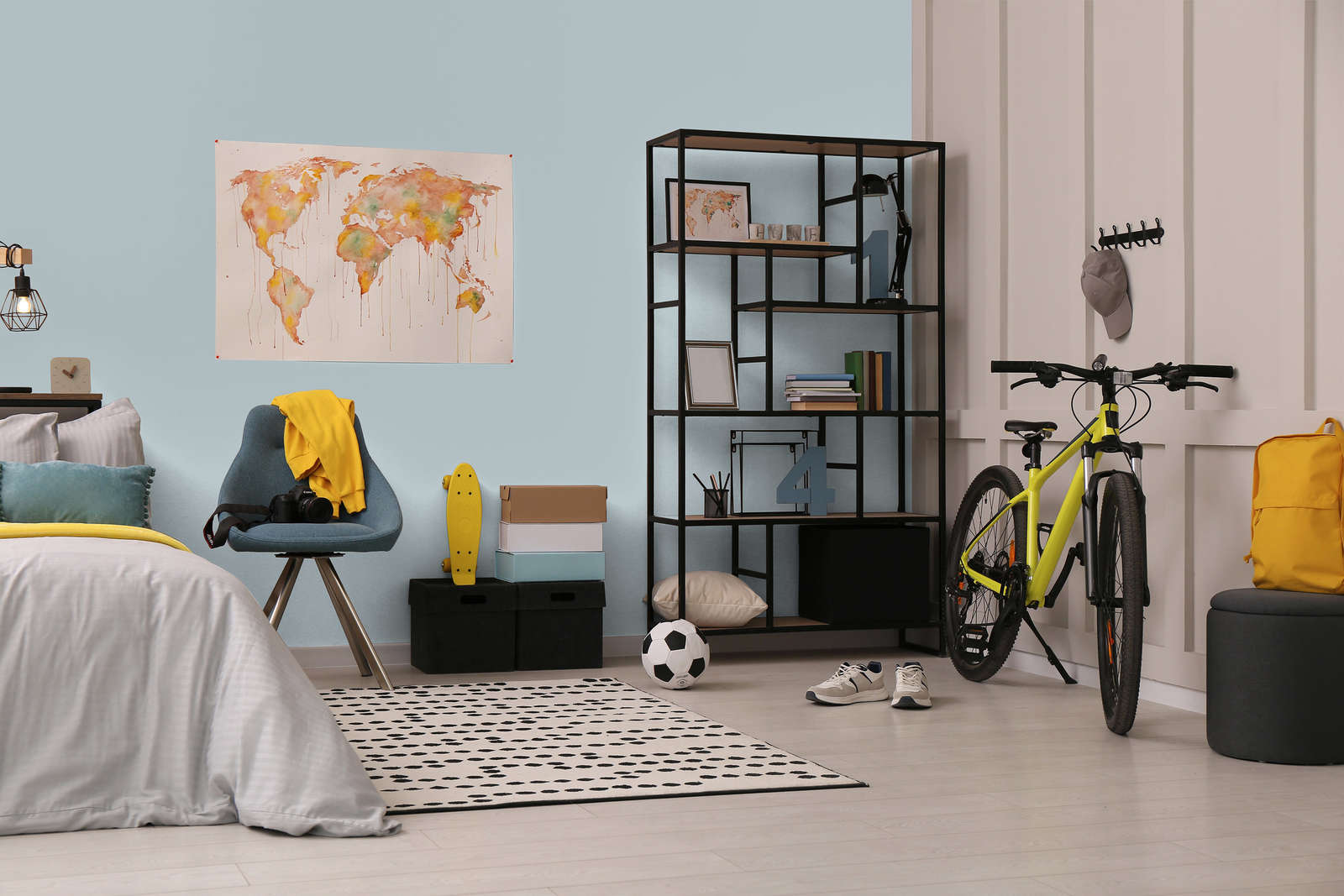             Premium Wandfarbe himmlisches Blaugrau »Blissful Blue« NW300 – 1 Liter
        