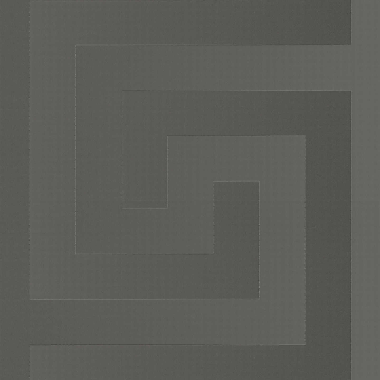             VERSACE Tapete Metallic Grau mit Mäander Design
        