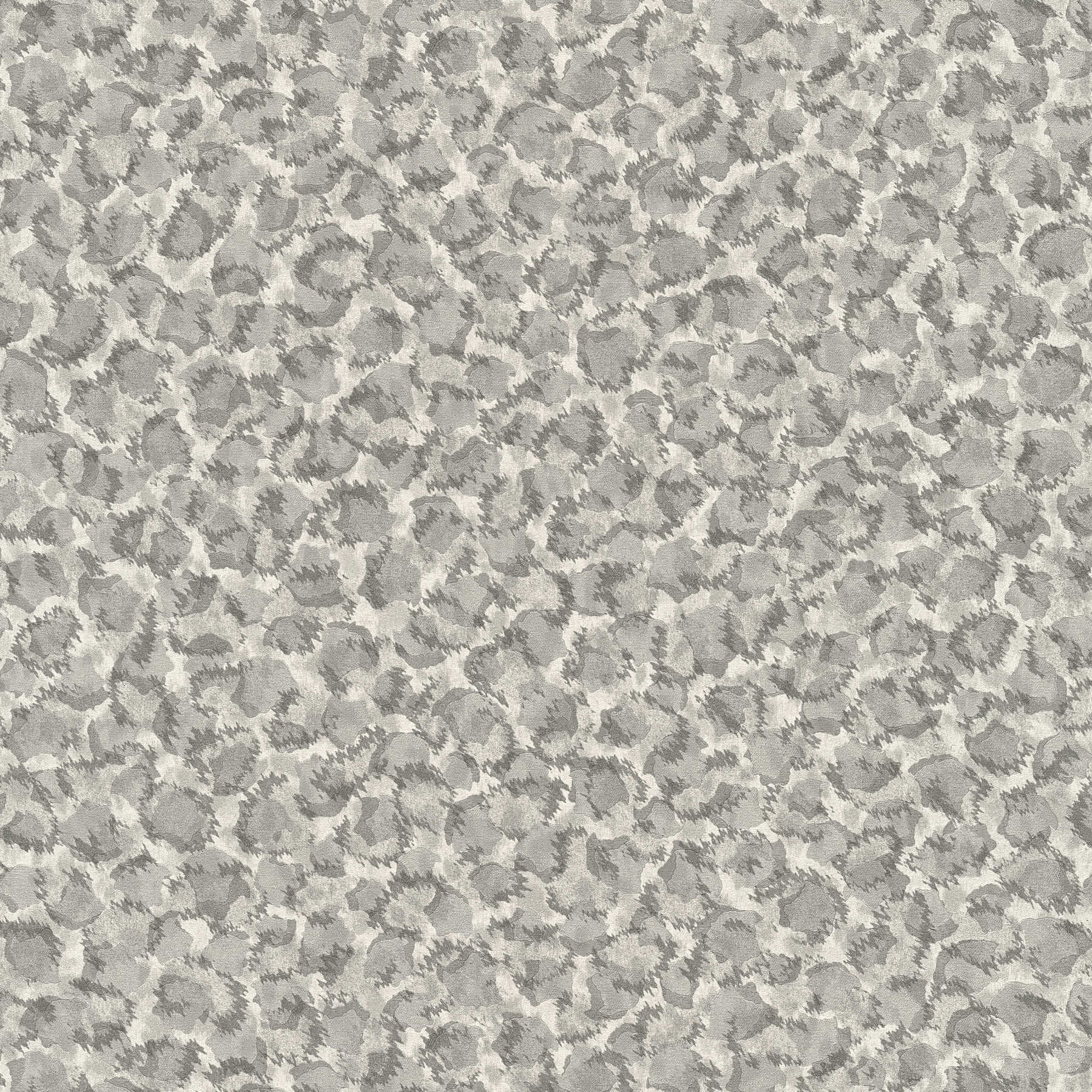         Non-woven wallpaper with polka dots pattern in ethnic style - grey, metallic
    
