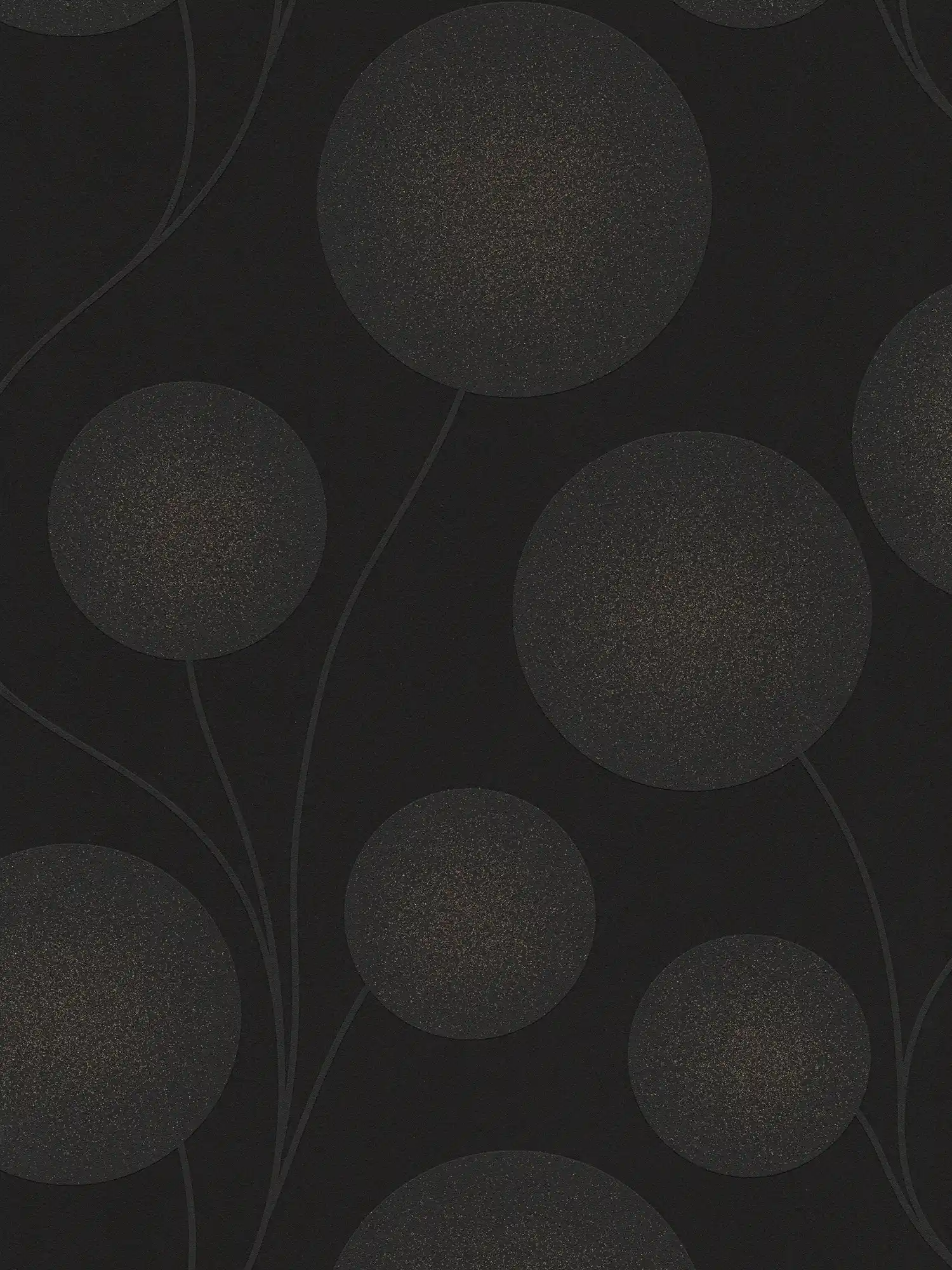         Wallpaper with dots design and texture pattern - black, gold
    