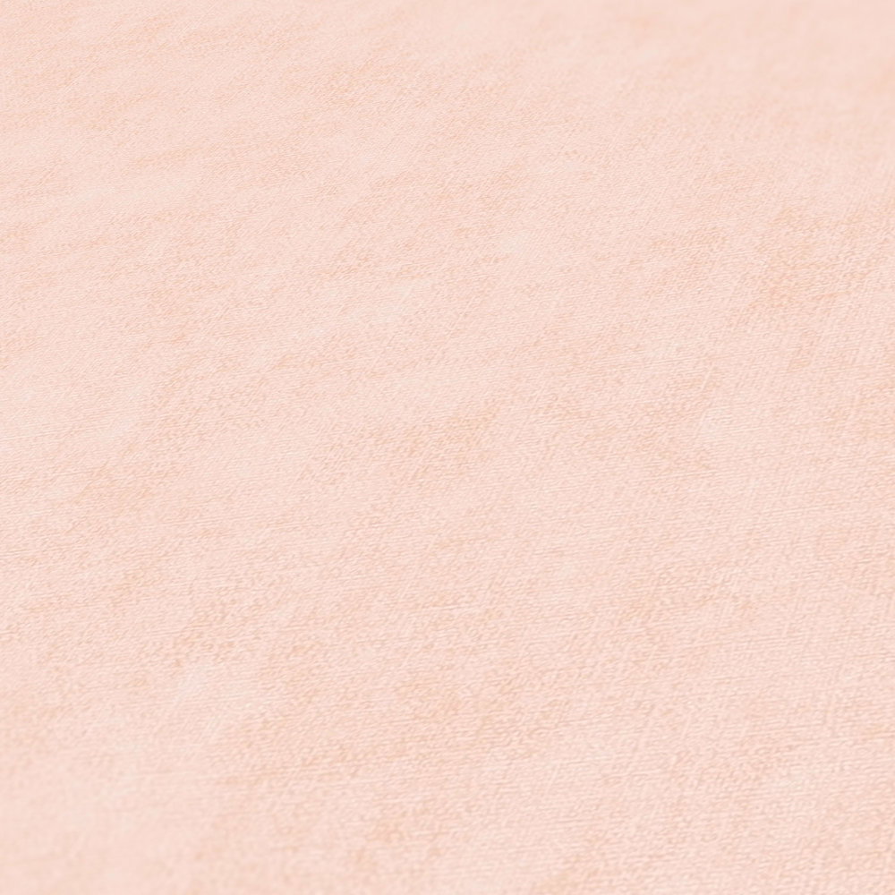Uni-Tapete mit Leinenoptik im Scandinavian Stil - Rosa