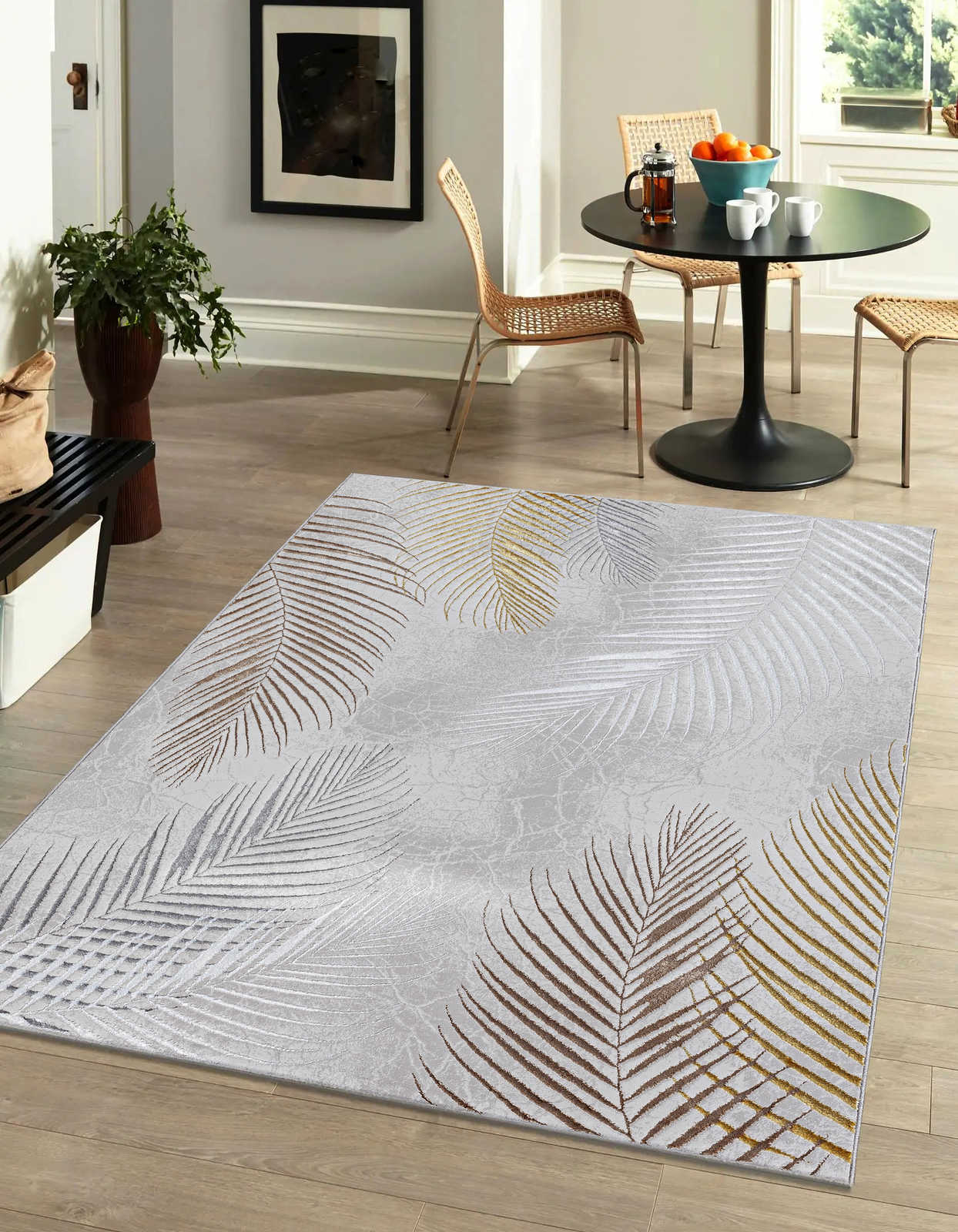         Kuschelweicher Hochflor Teppich in Grau – 150 x 80 cm
    