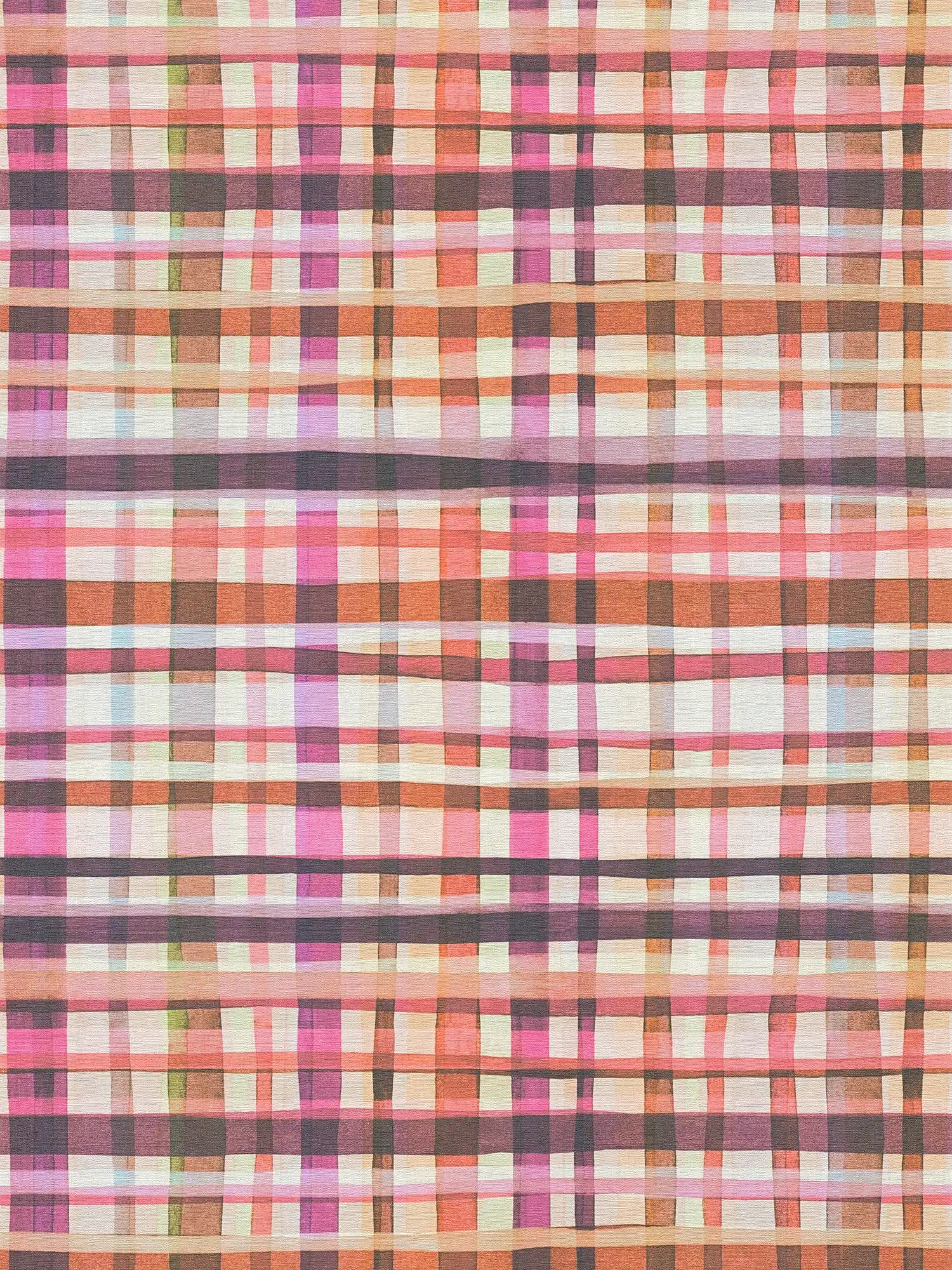         papier peint en papier intissé ludique avec motif de grille accrocheur, structure régulière - multicolore
    