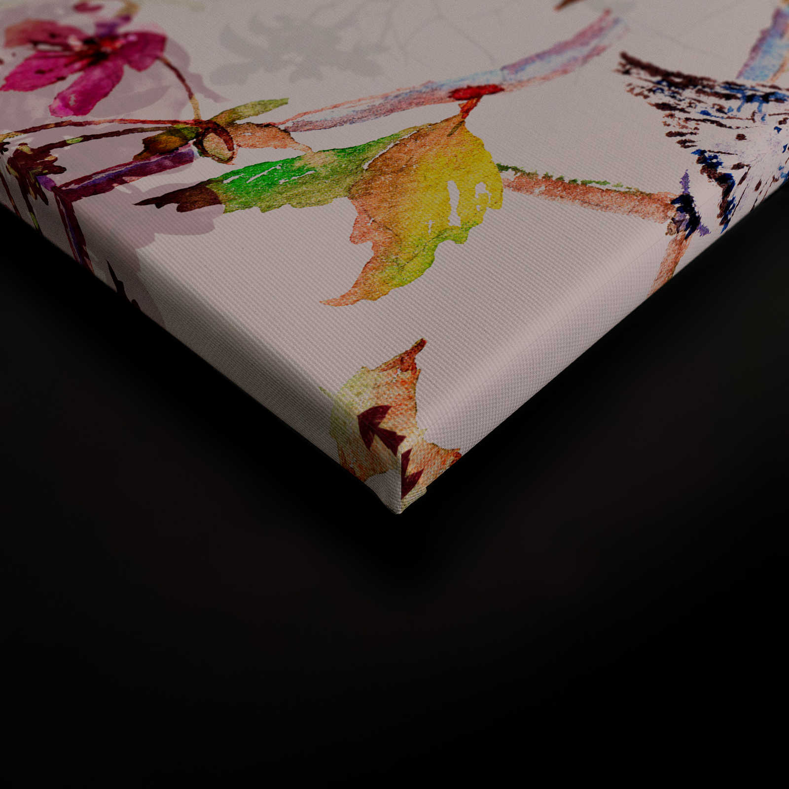             Vögel Leinwandbild im Collage Stil – 0,90 m x 0,60 m
        