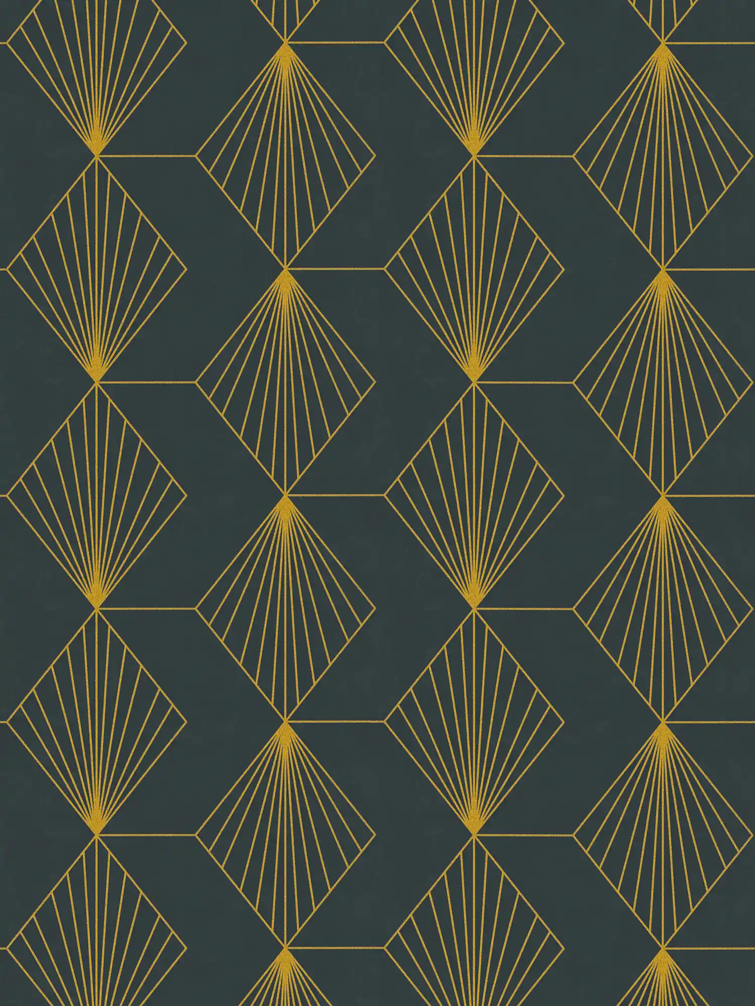        Art Deco non-woven wallpaper with glamorous pattern - black, gold
    