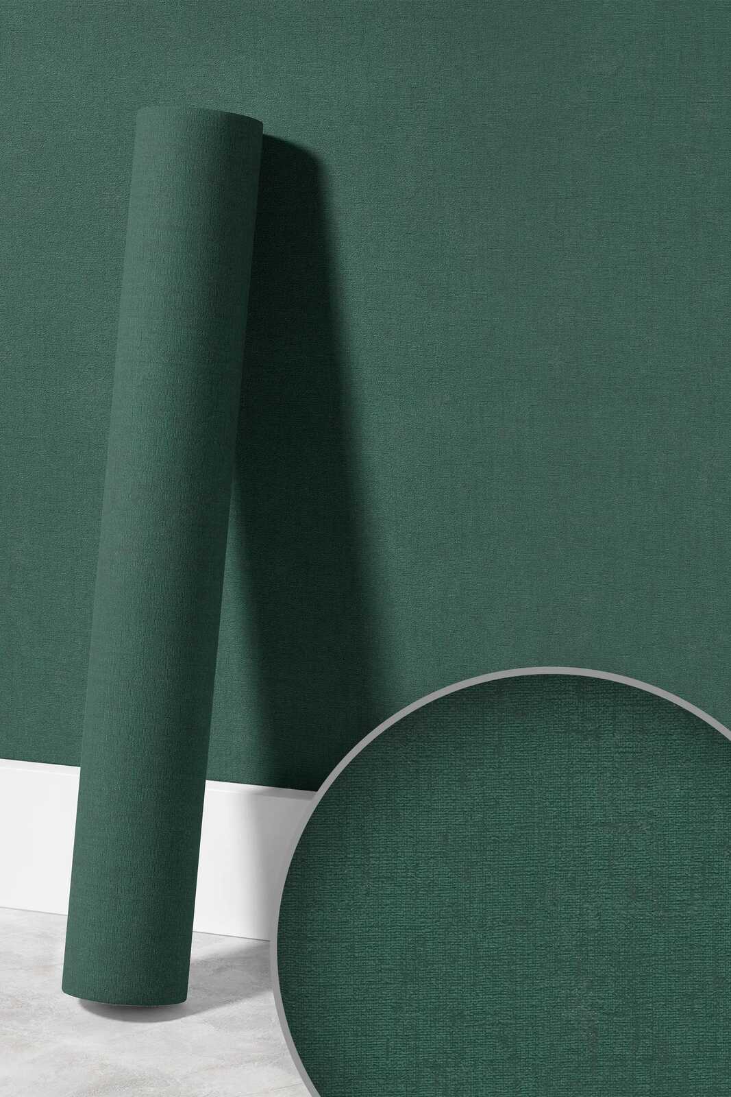             Eenkleurig vliesbehang met een lichte textuur - groen, donkergroen
        