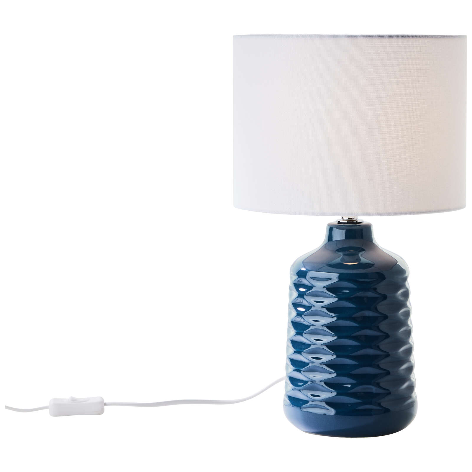 Tischleuchte aus Textil - Jasper 2 – Blau