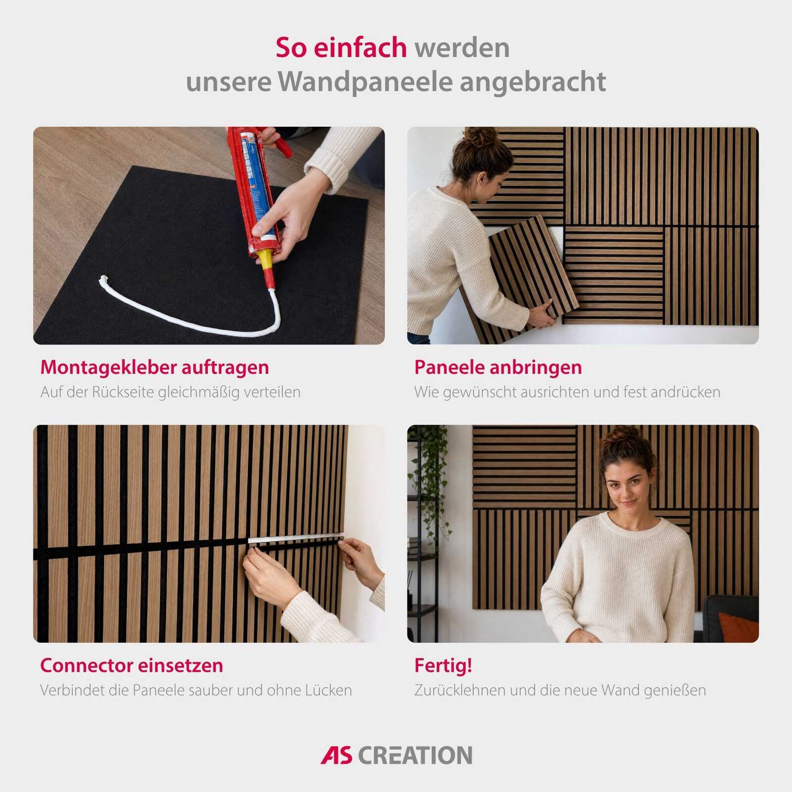 Wandpaneel, Montagekleber, Paneele, Verbindung, Wandverkleidung
