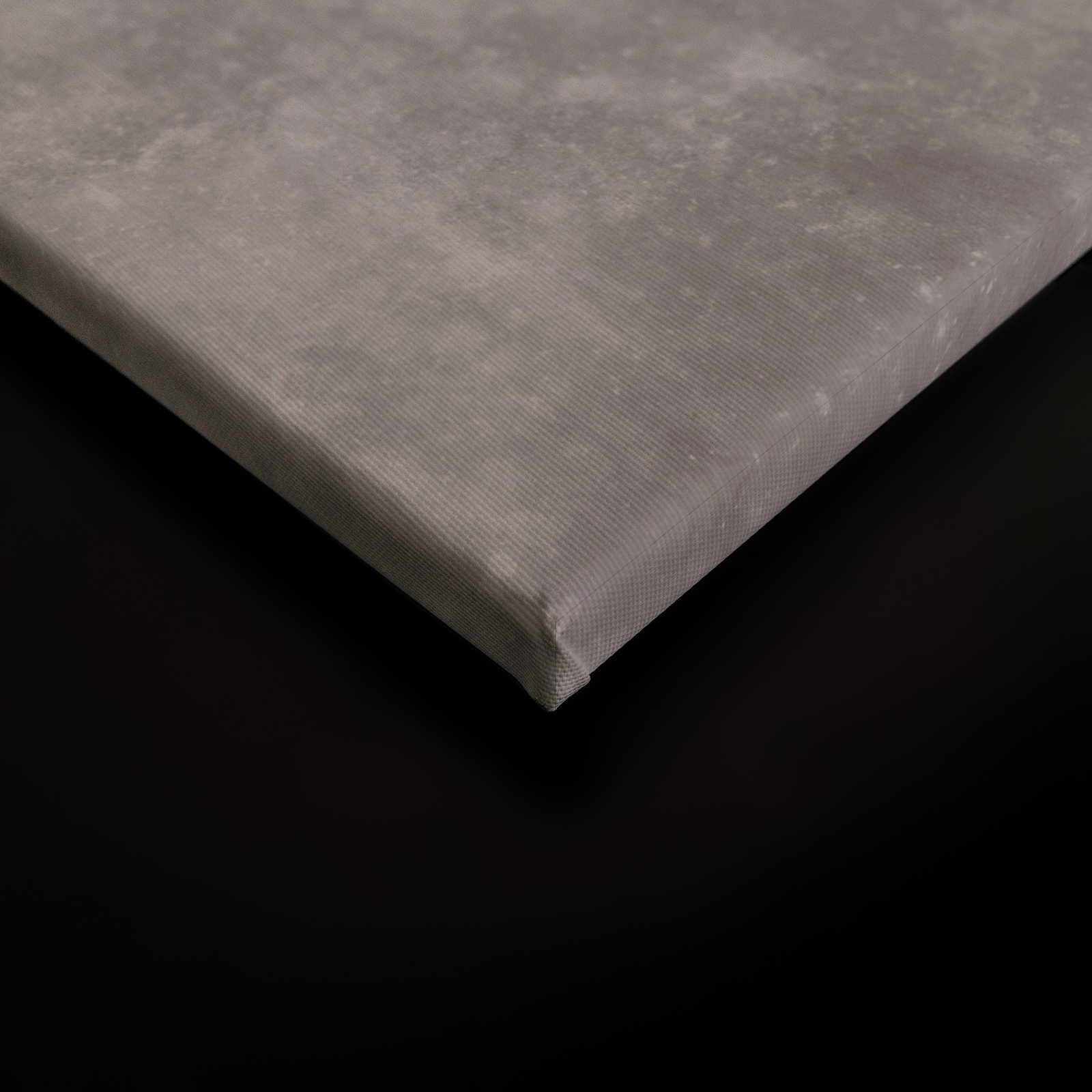 Betonoptik Leinwandbild mit Streifen | grau, rosa – 0,90 m x 0,60 m