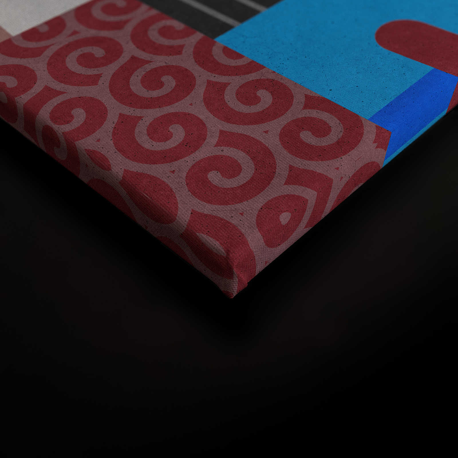             Couples 1 - Leinwandbild in Beton Struktur Pop Art Kunst-Collage – 0,90 m x 0,60 m
        