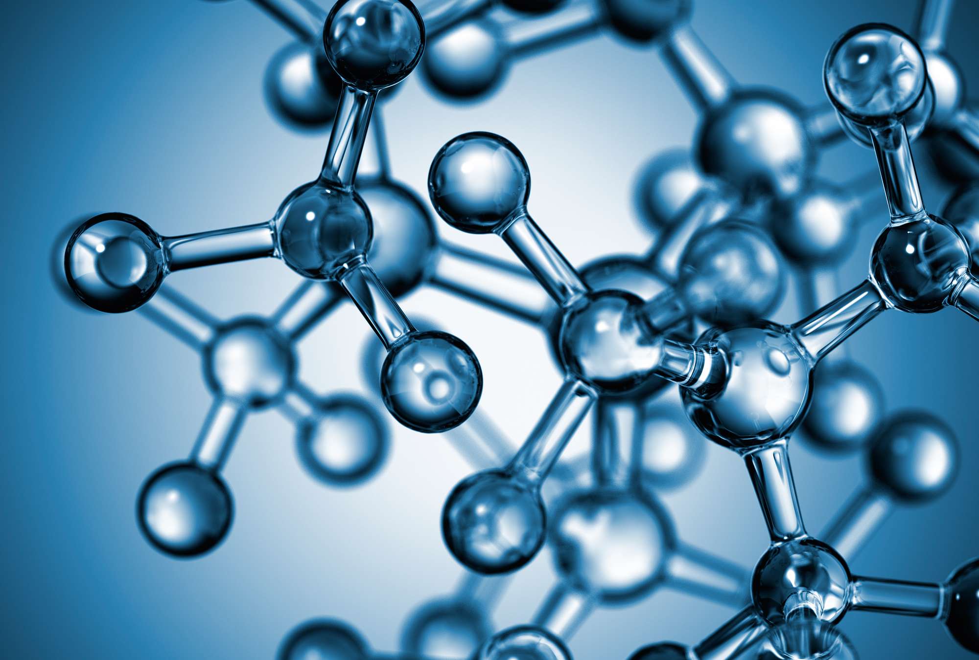 Molekül, Molekularstruktur, Chemische Bindungen, Blau-Ton, Wissenschaftsbild