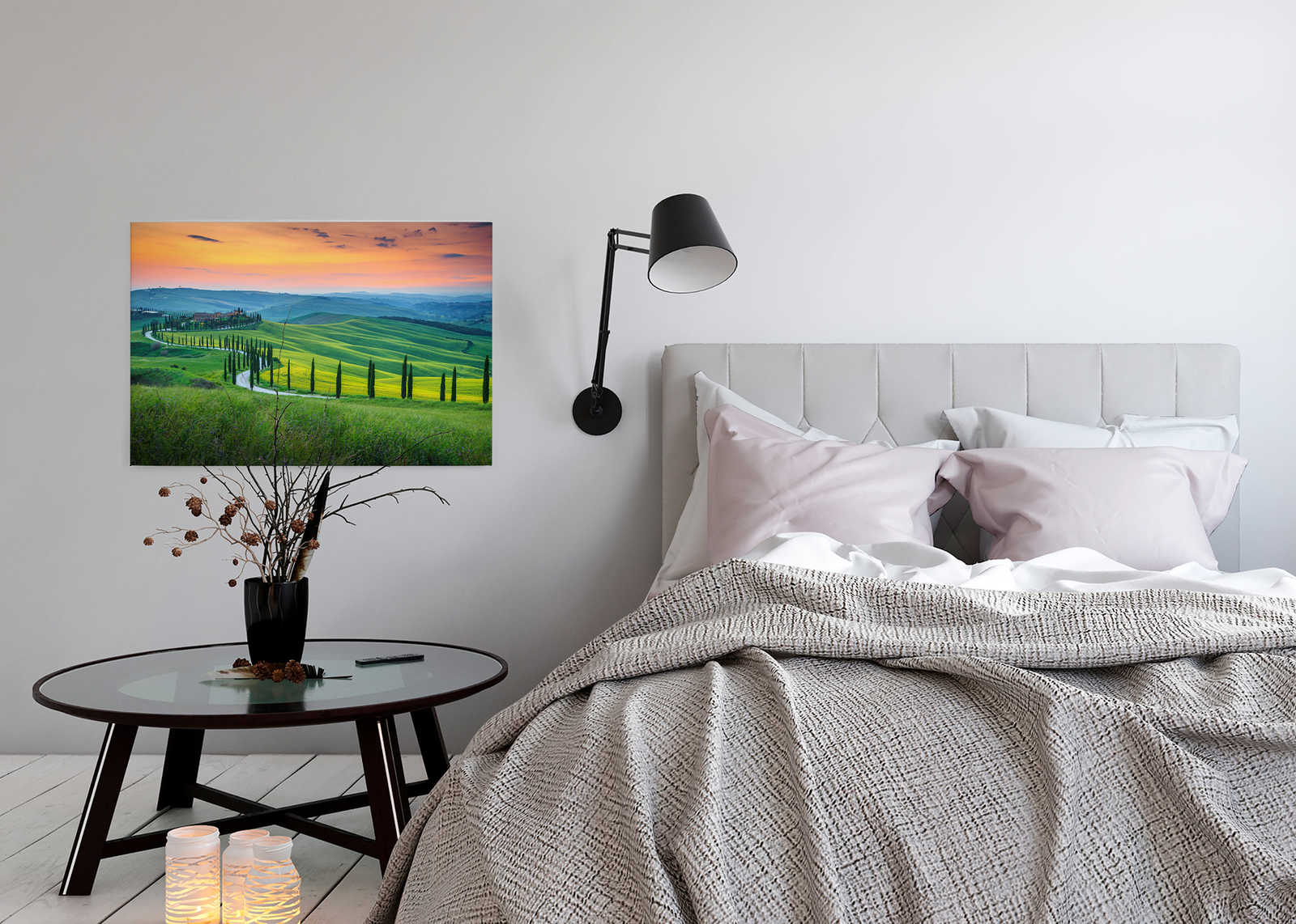             Leinwand Toskana im Sonnenaufgang – 0,90 m x 0,60 m
        