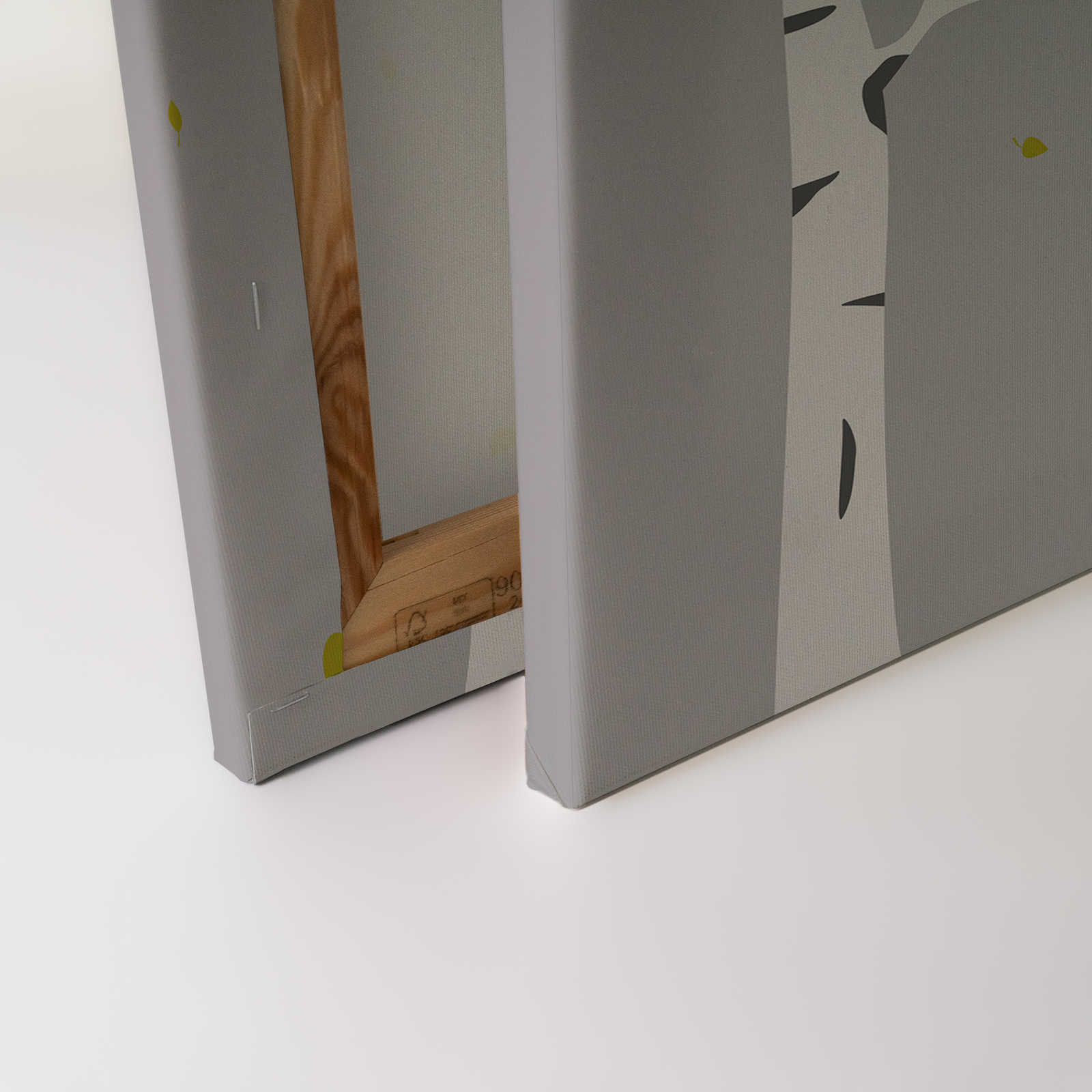             Leinwand mit gemaltem Birkenwald für Kinderzimmer – 90 cm x 60 cm
        