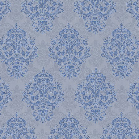        Barock Fototapete Blau & Grau mit Ornament Design
    