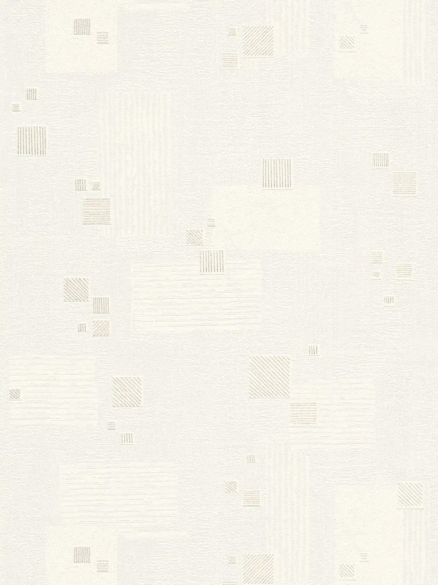         Glittering non-woven wallpaper retro pattern with plaster look texture - white
    