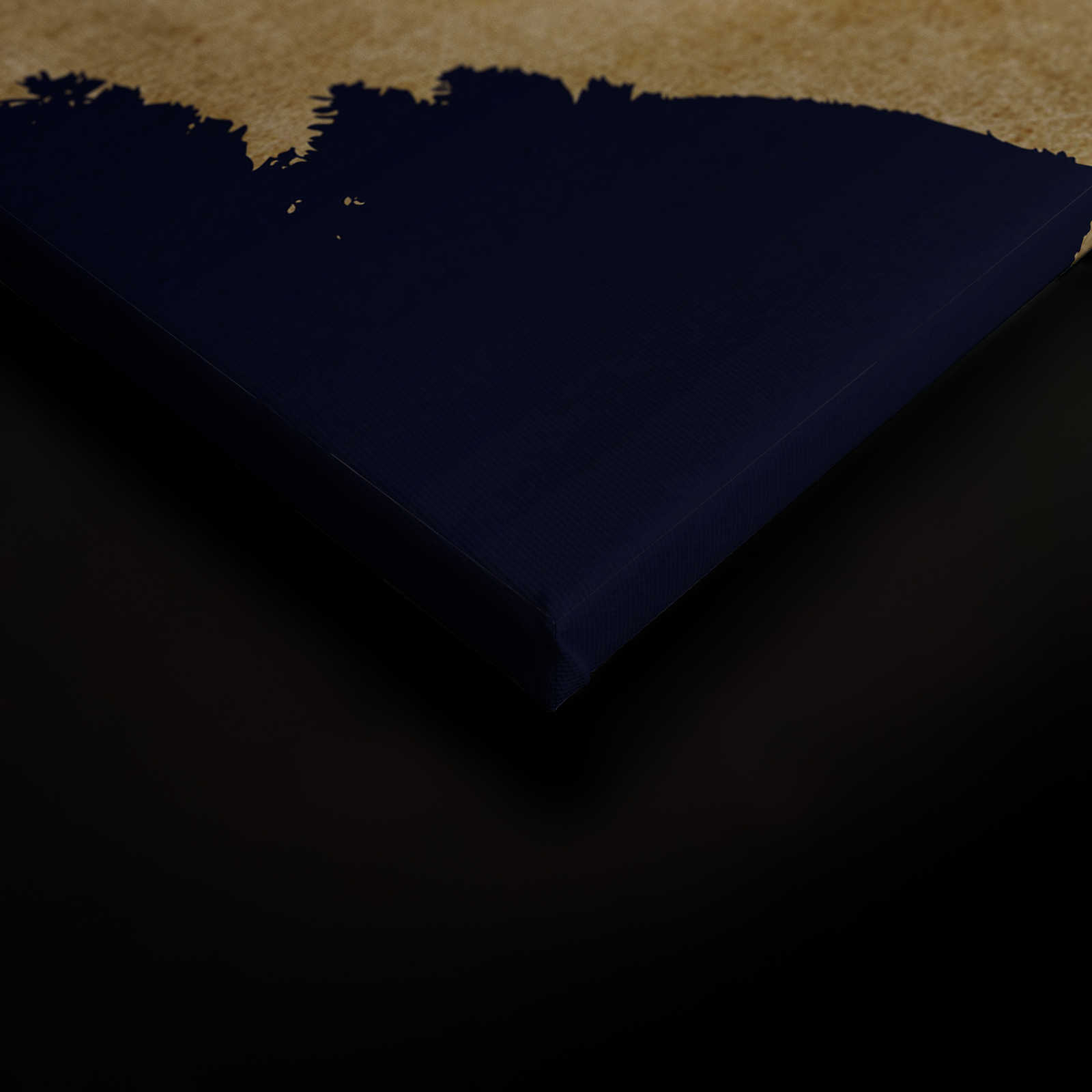 Landschaft Leinwandbild goldener Horizont mit Bäumen &amp; Vögeln – 0,90 m x 0,60 m