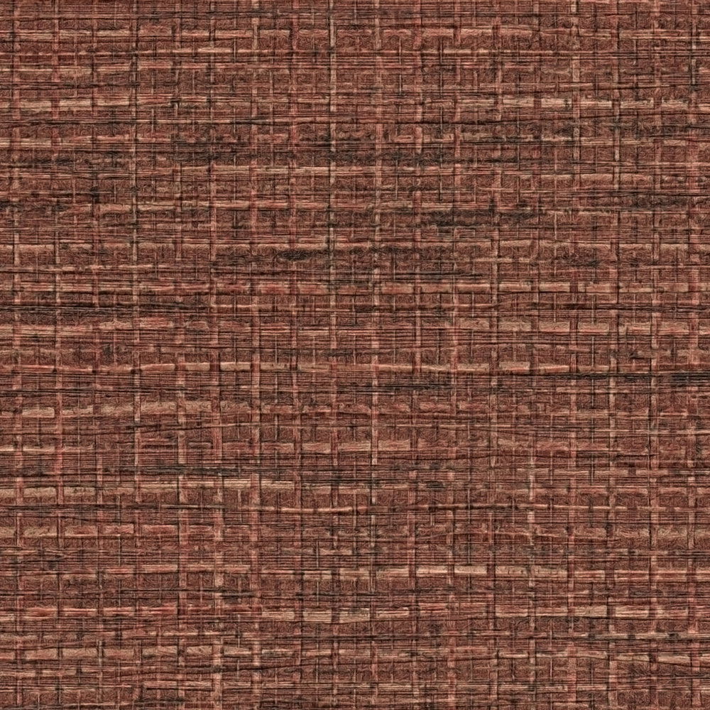             Rote Tapete mit Bastmuster & Gewebe-Look
        