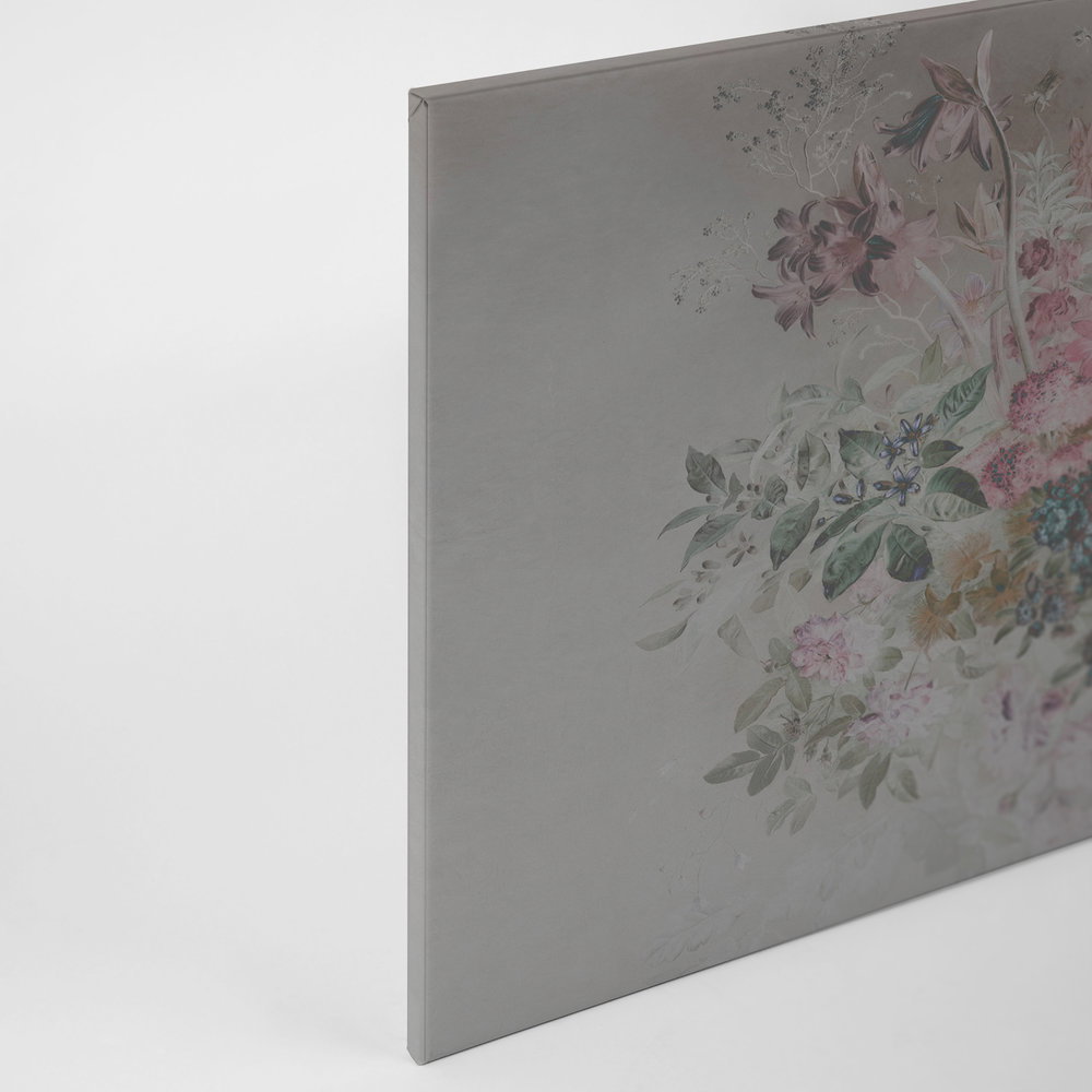Blumen Leinwandbild mit Pastellfarben Design – 0,90 m x 0,60 m
