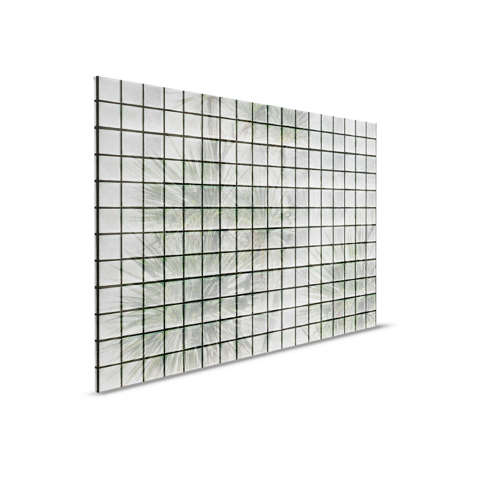         Green House 1 - Canvas schilderij Palmbomen & glasblokken - 0.90 m x 0.60 m
    