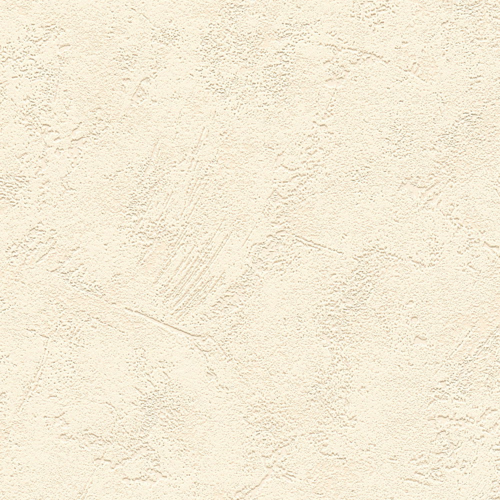             Putzoptik Tapete mit Wischputz Strukturmuster – Creme
        