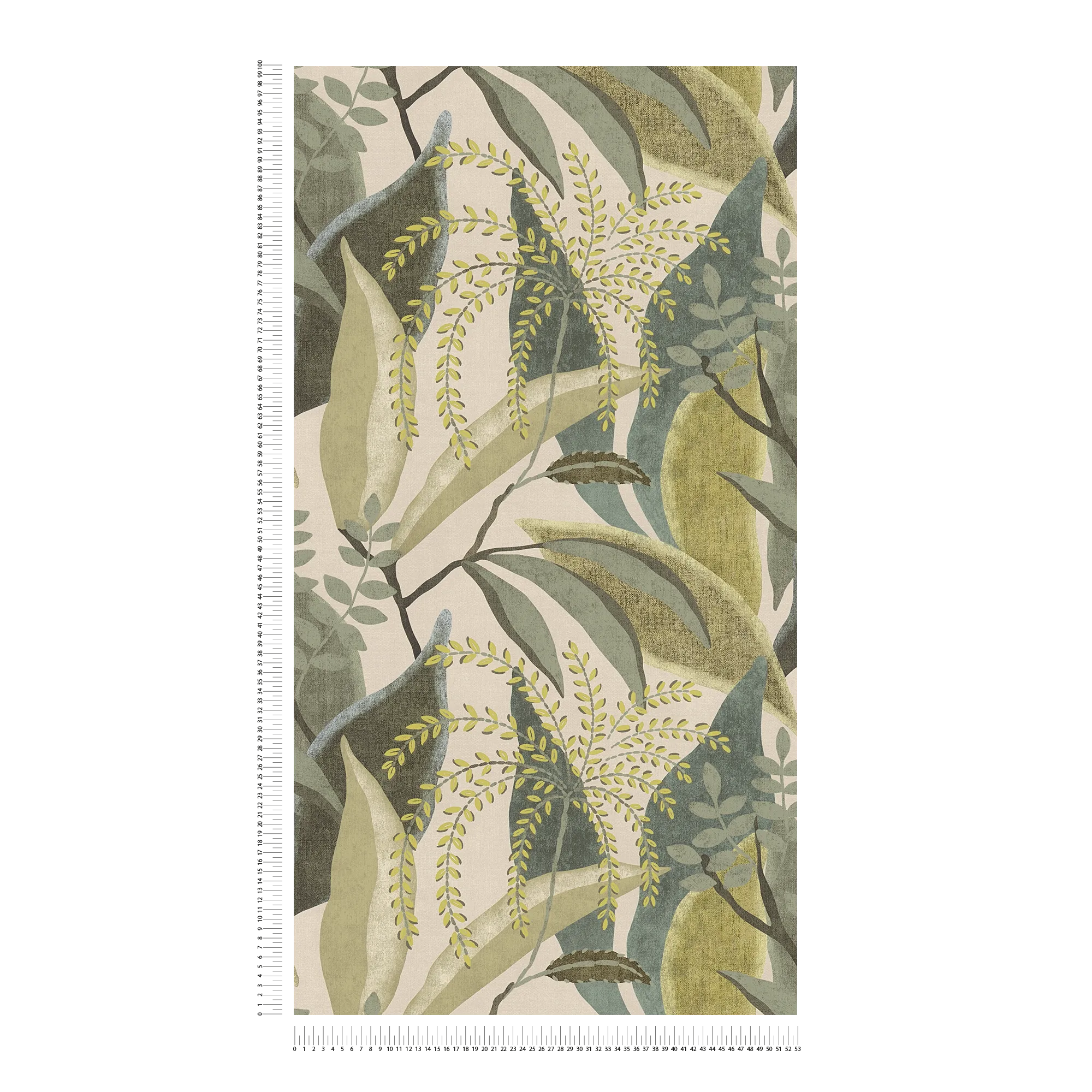             Unifarbene Vliestapete matt und dezent strukturiert – Grün, Creme, Weiß
        