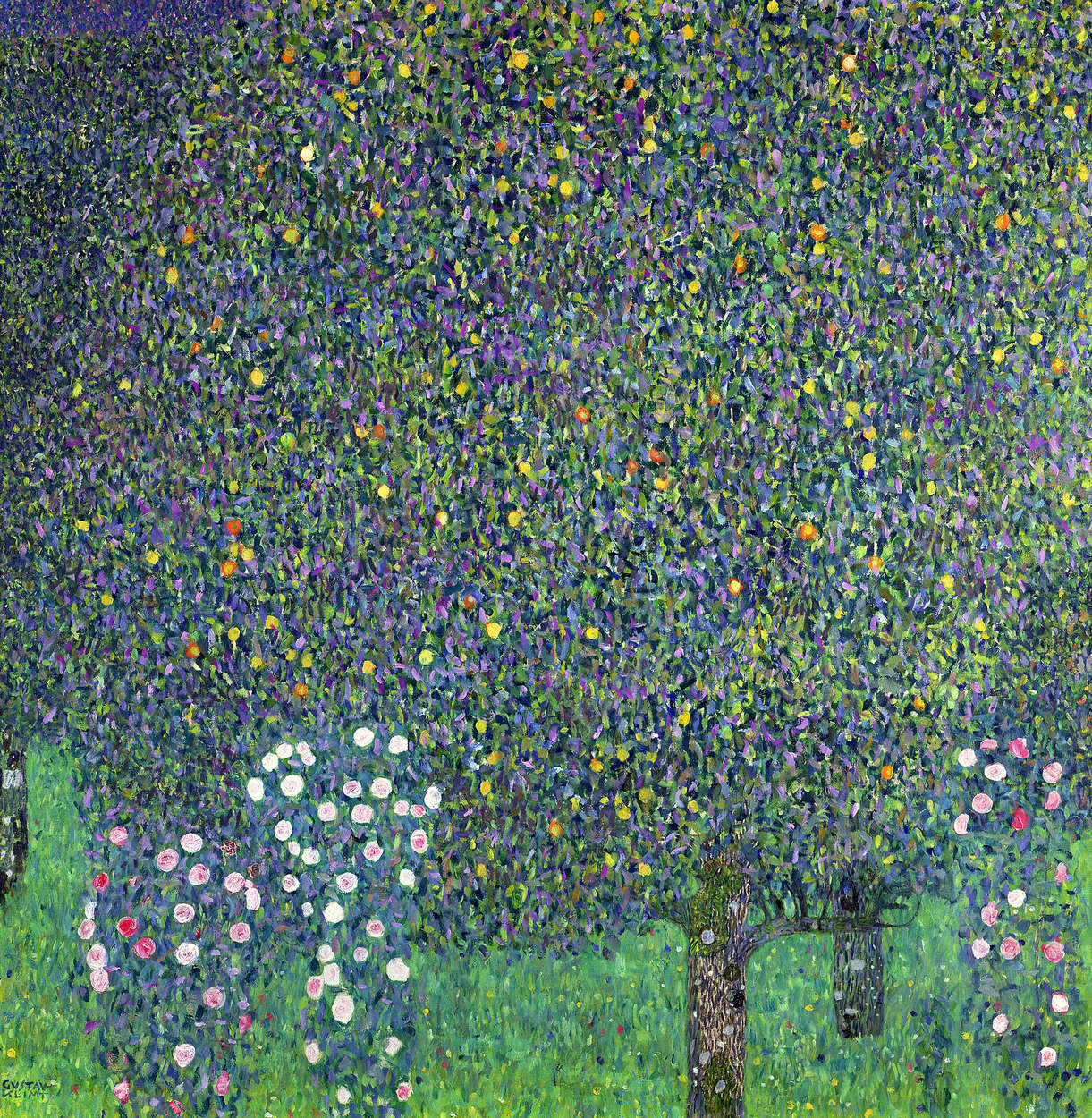             Fototapete 'Rosen unter den Bäumen' von Gustav Klimt
        