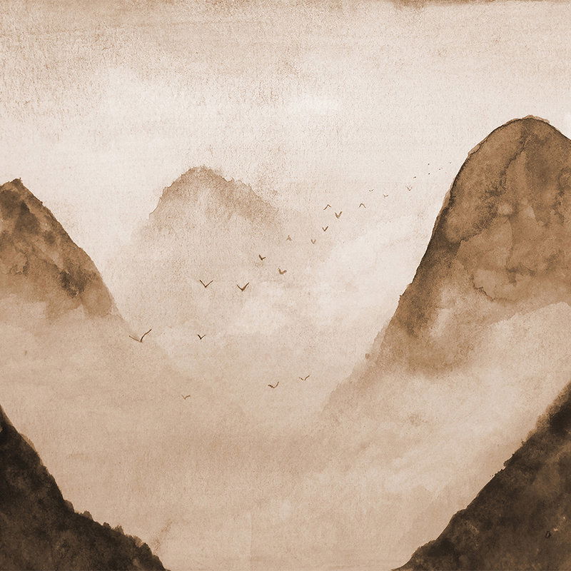         Fototapete Nebel Landschaft – Beige, Braun
    