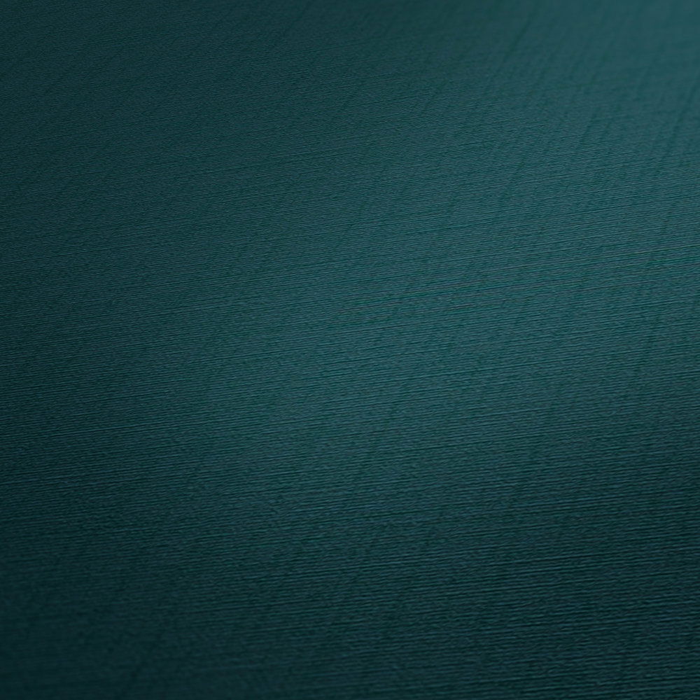             Petrol Tapete Unifarben mit Leinenstruktur – Blau, Grün
        
