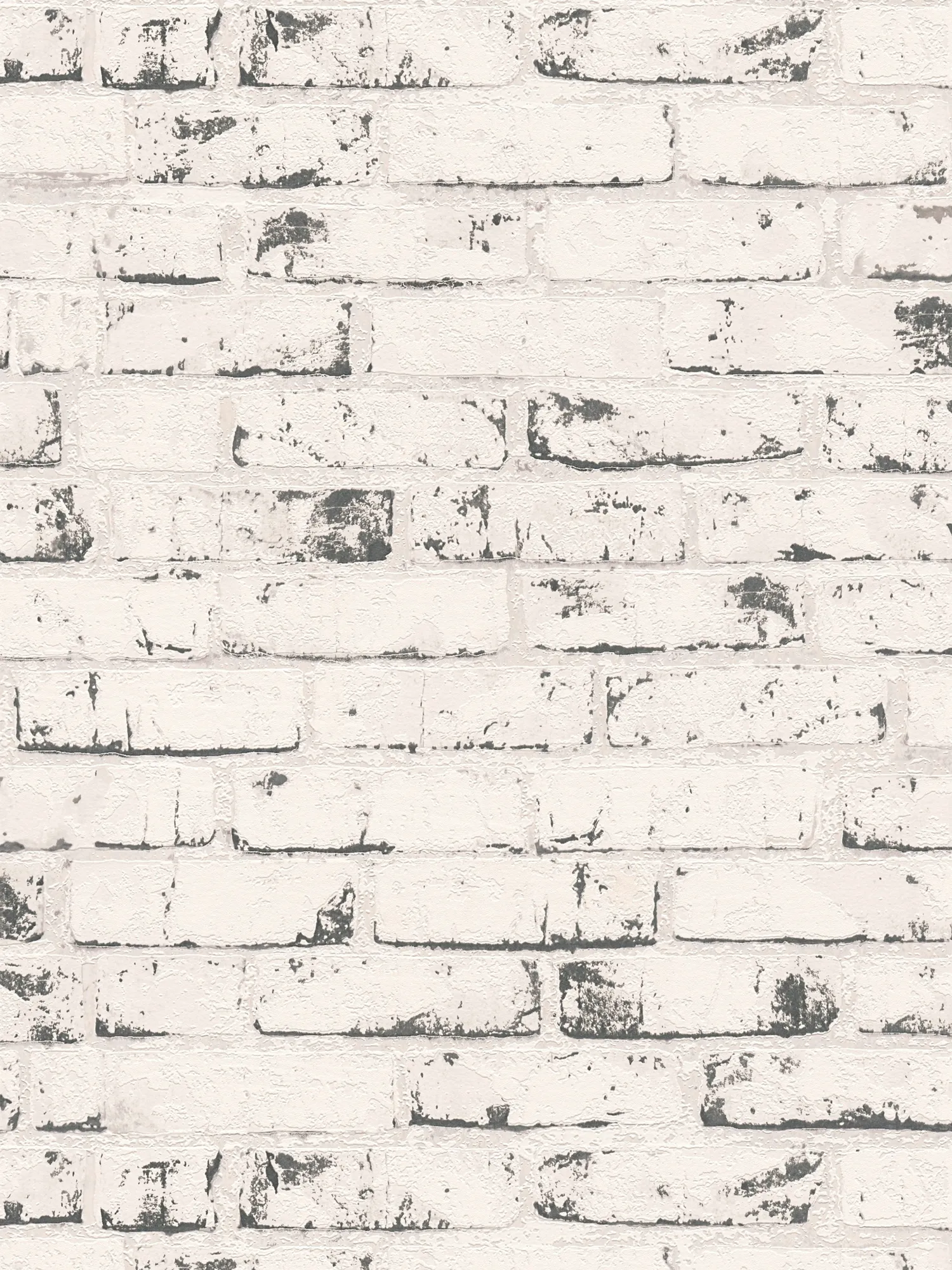 Wallpaper stone look with brick motif &amp; 3D effect - grey, beige