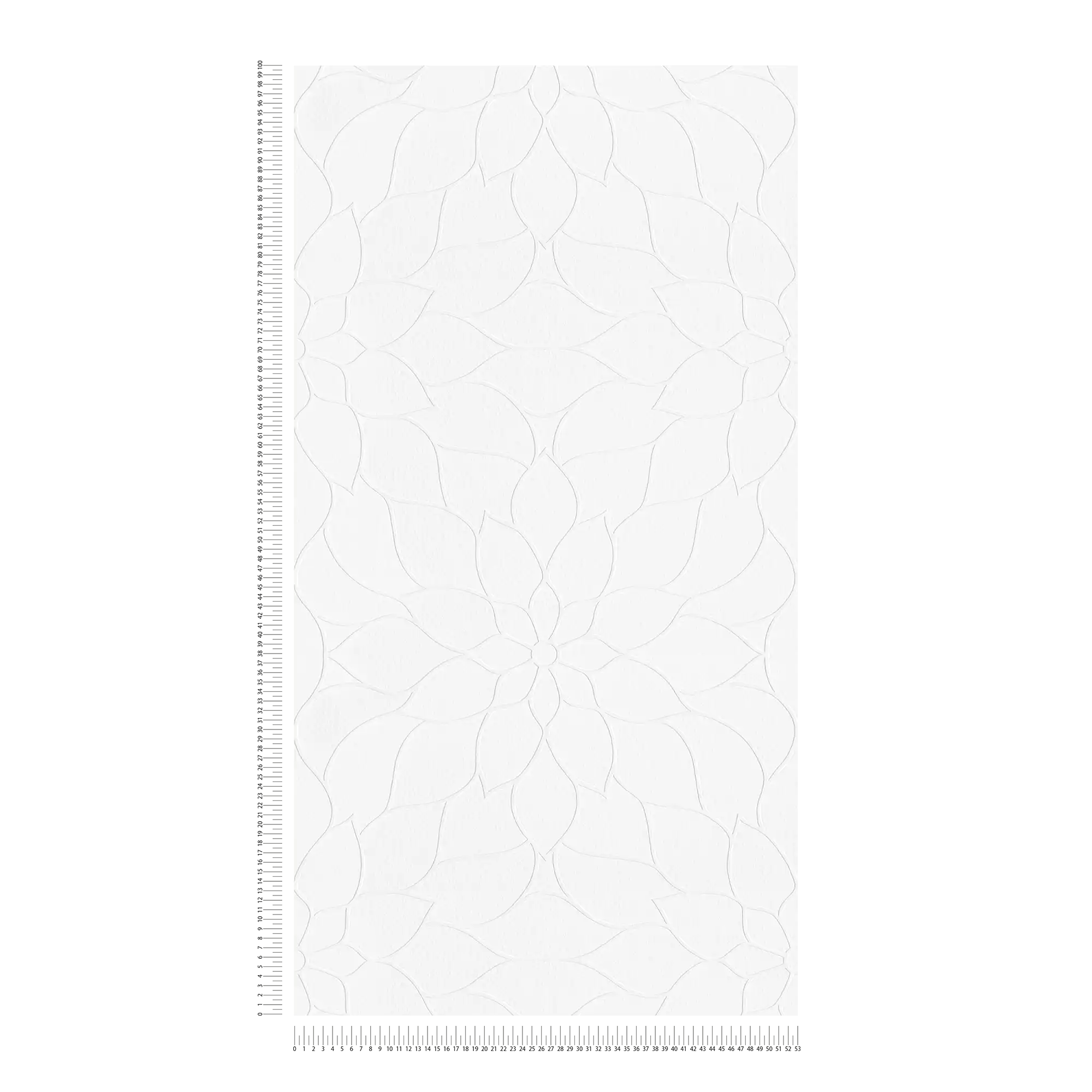 Überstreichbare Tapete mit modernem Blumen Design
