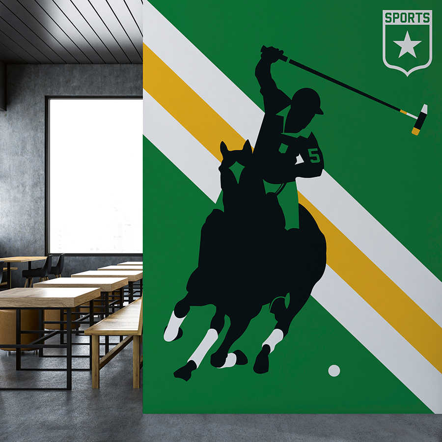 Polo-Sport, Herde, Hubschra, Stilisierte, Wandkunst