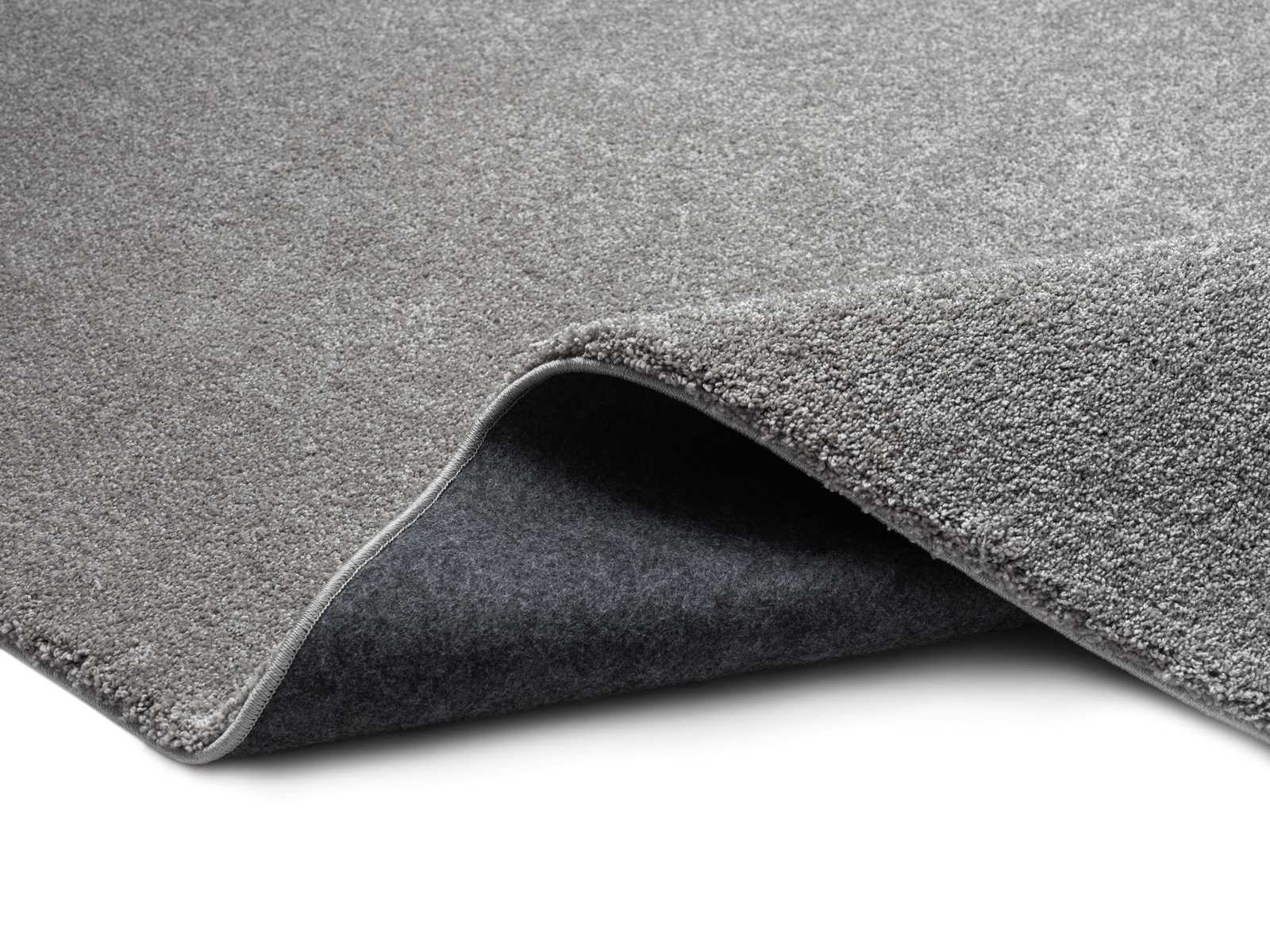             Flauschiger Kurzflor Teppich in Grau – 150 x 80 cm
        