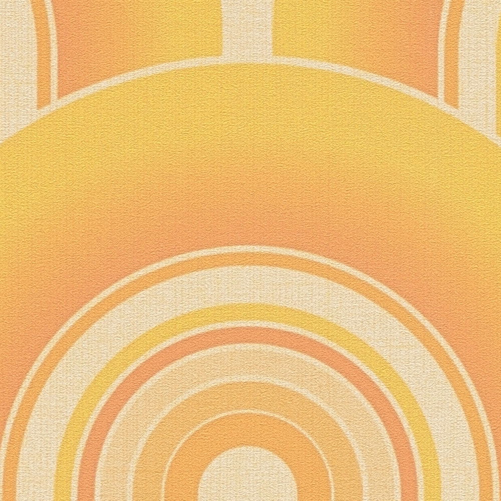             70s wallpaper with graphic retro design - yellow, orange
        