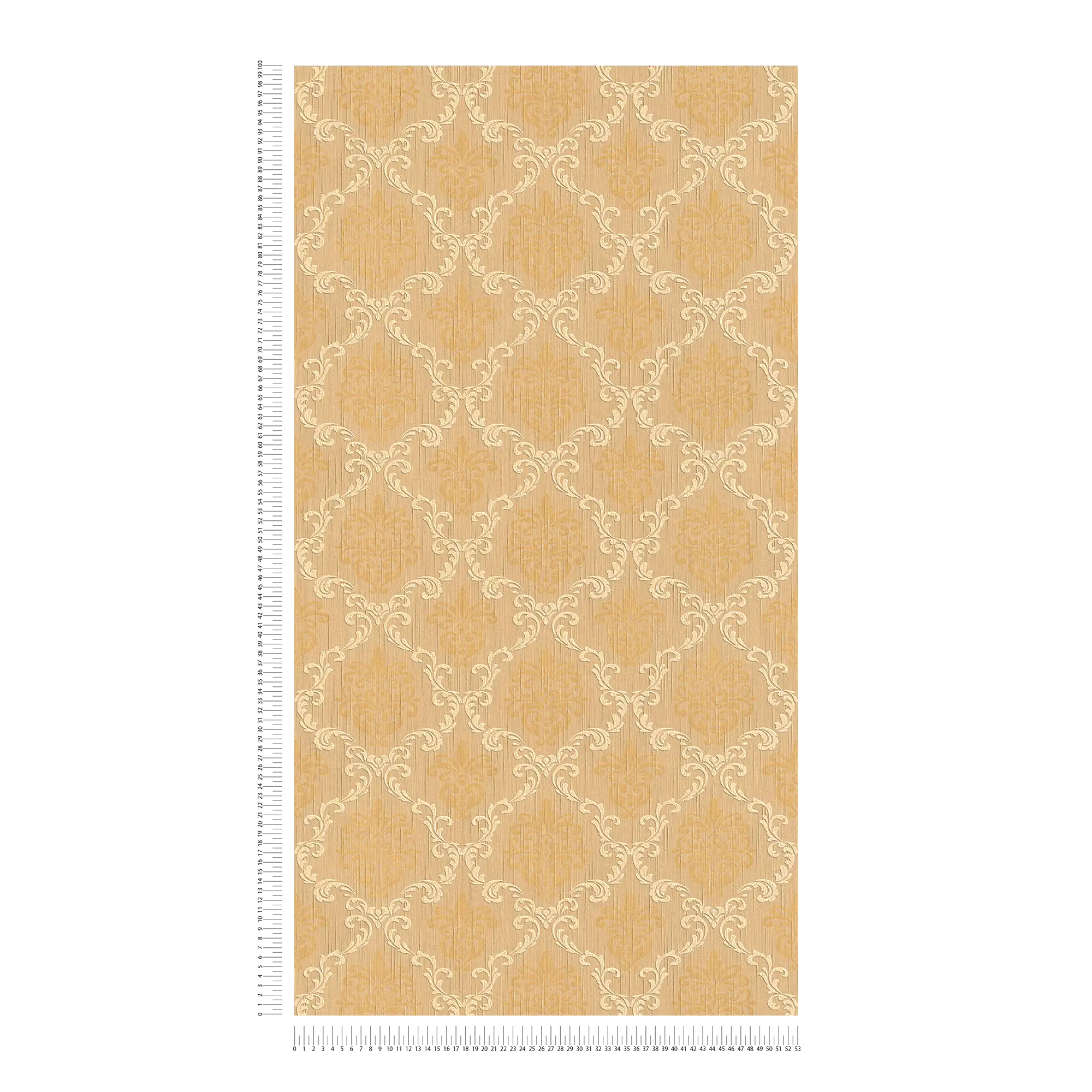             Vliestapete mit Textildesign & Ornamenten mit Struktureffekt – Beige
        