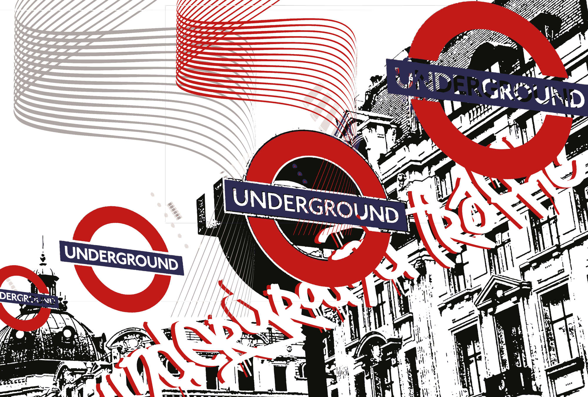 underground, London, U-Bahn, Schriftzug, Plakat