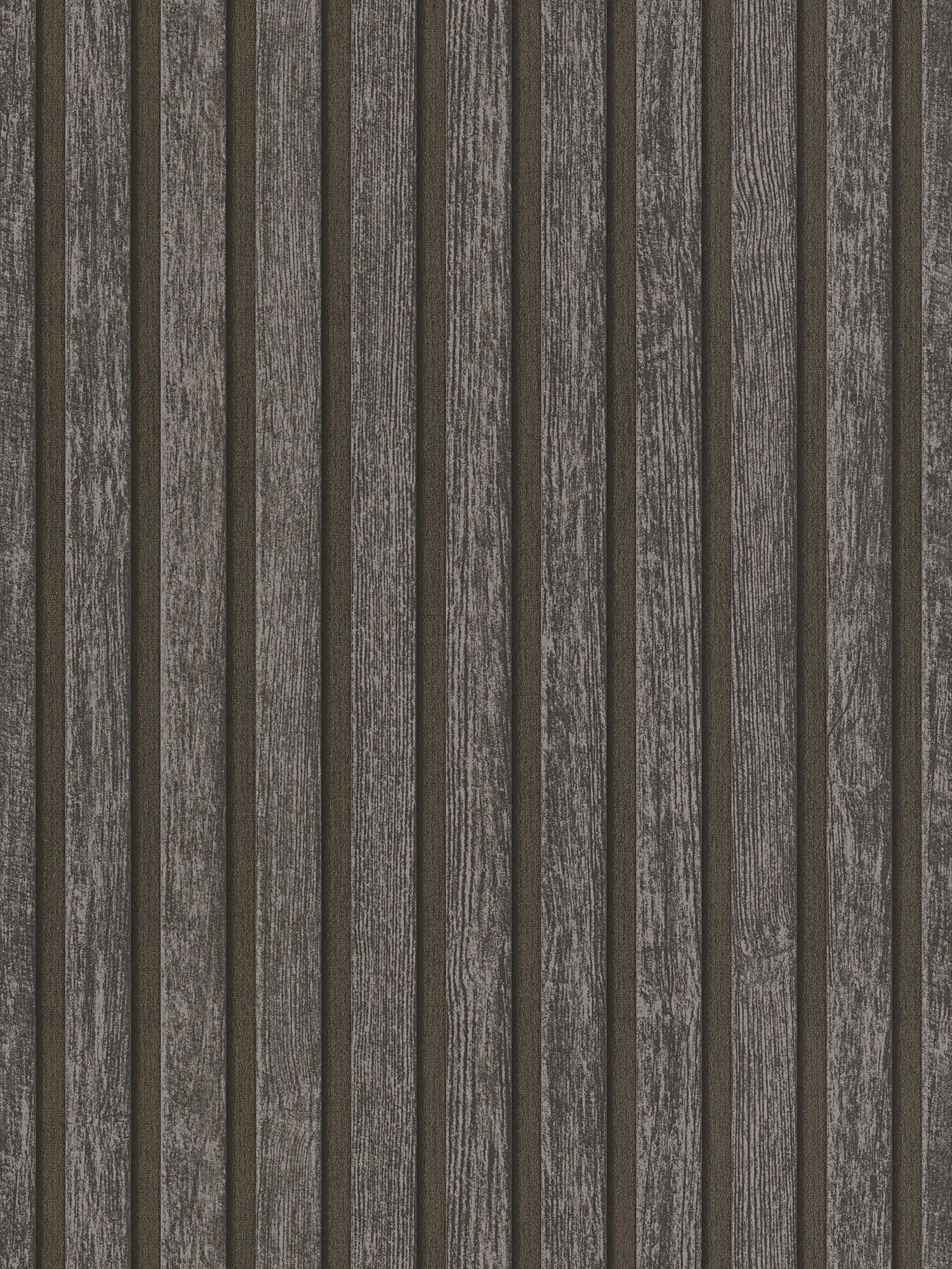 Acoustic panels as non-woven wallpaper - wood stripe look in a timeless trend design - anthracite