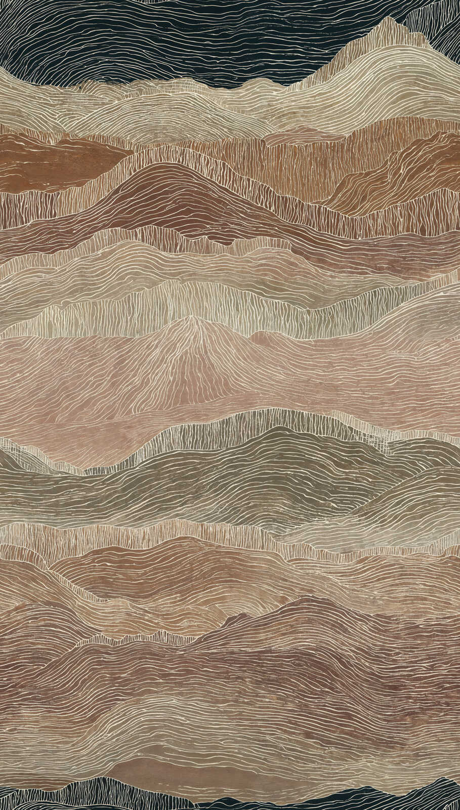 abstrakte kunst, Bergpattern, Erdtöne, Linienkunst, Kammrandtextur