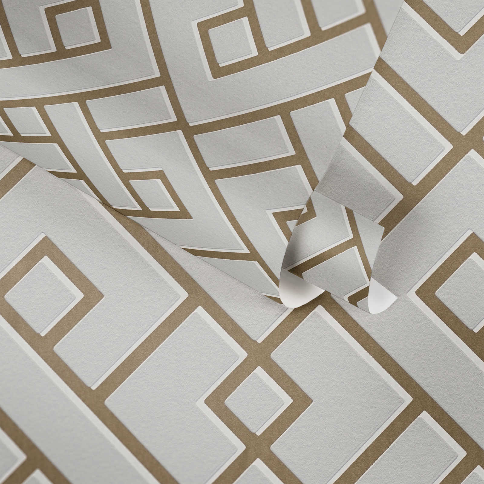             Tapete Grafik Design mit 3D Effekt von MICHALSKY – Grau, Metallic
        