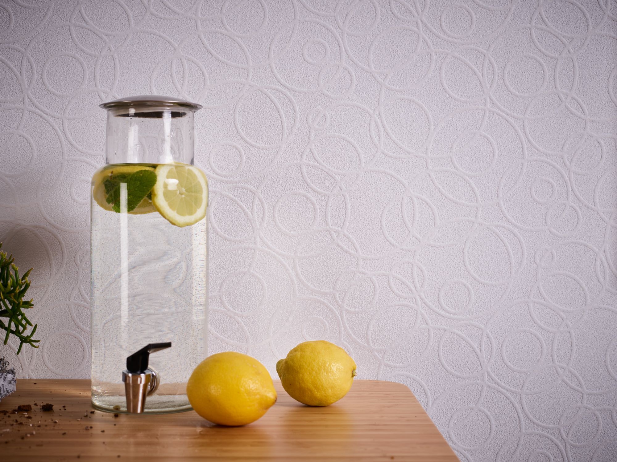 Kreismuster Tapete überstreichbar_104519