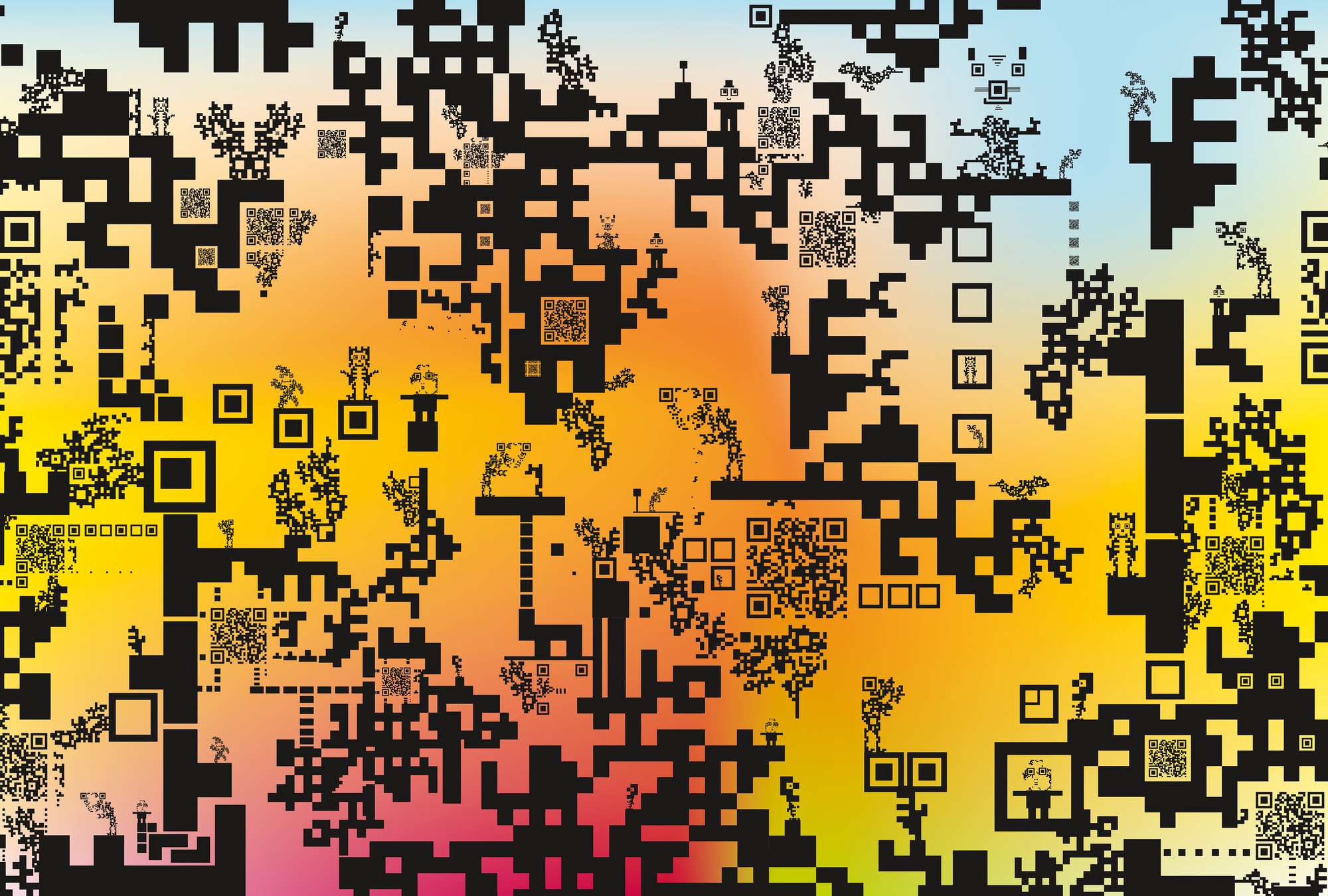 QR, QR-Code, Matrix, Barcode, Muster