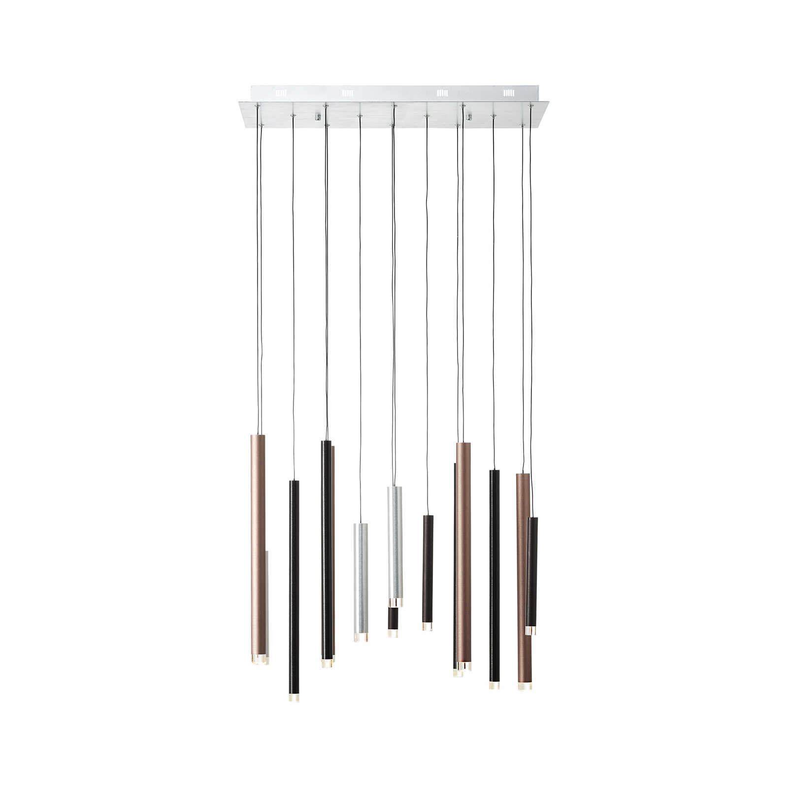 Metal pendant light - Eddy 9 - Brown