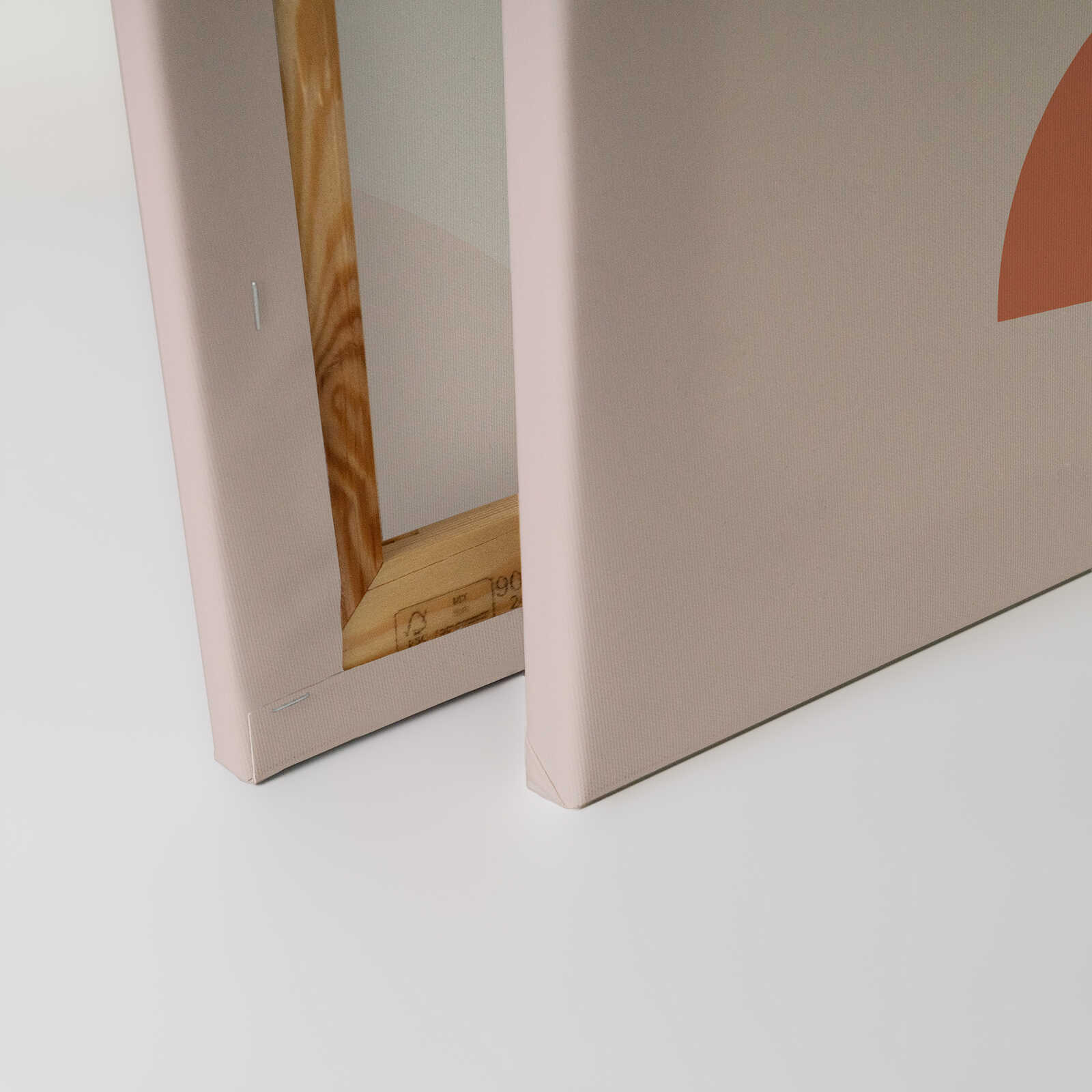             Leinwandbild - Geometrisches Muster mit Halbkreis und Linien – 30 x 45 cm - Grau, Schwarz
        